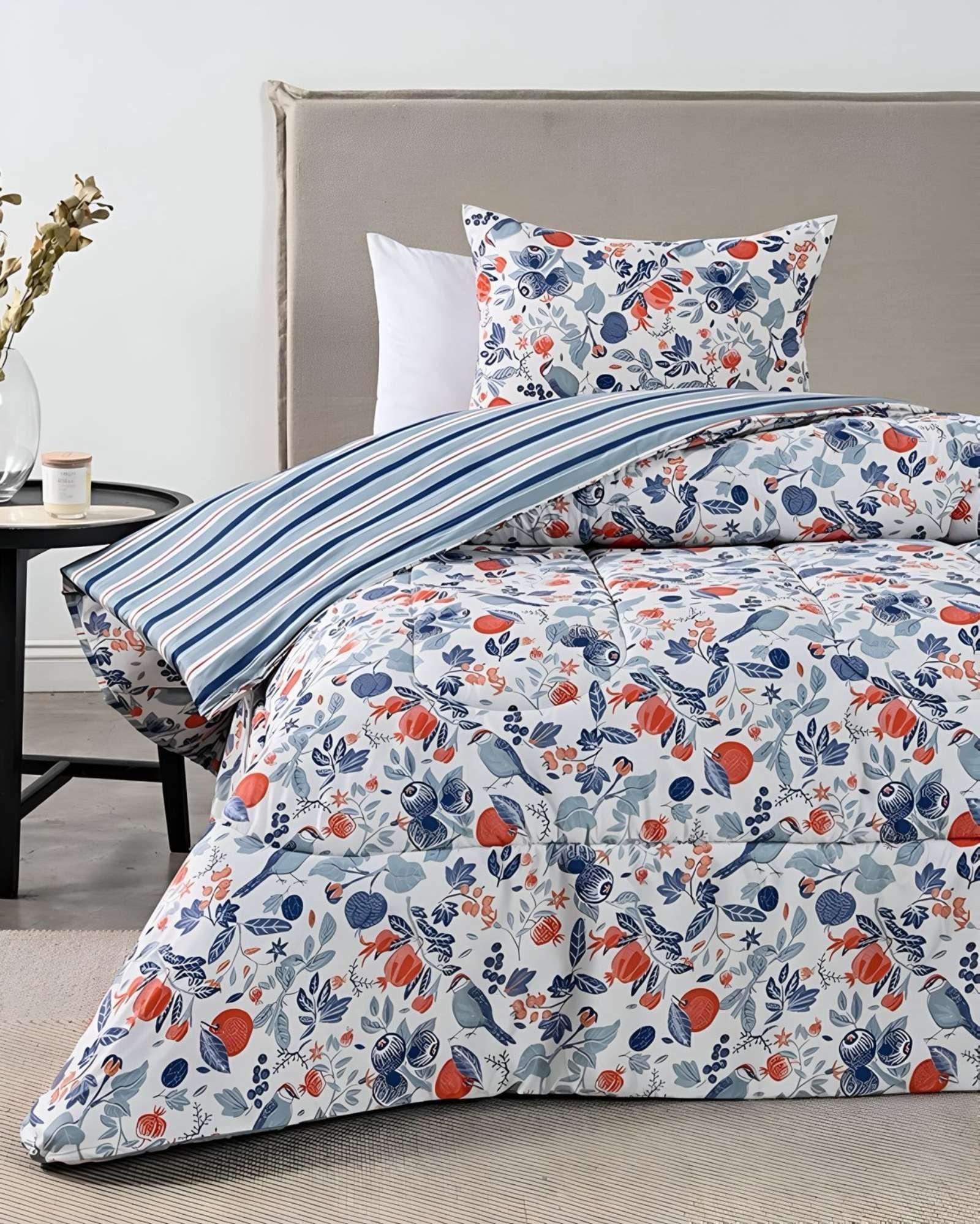 Edredón Plumón Estampado 1.5 Plazas American Family A05-2