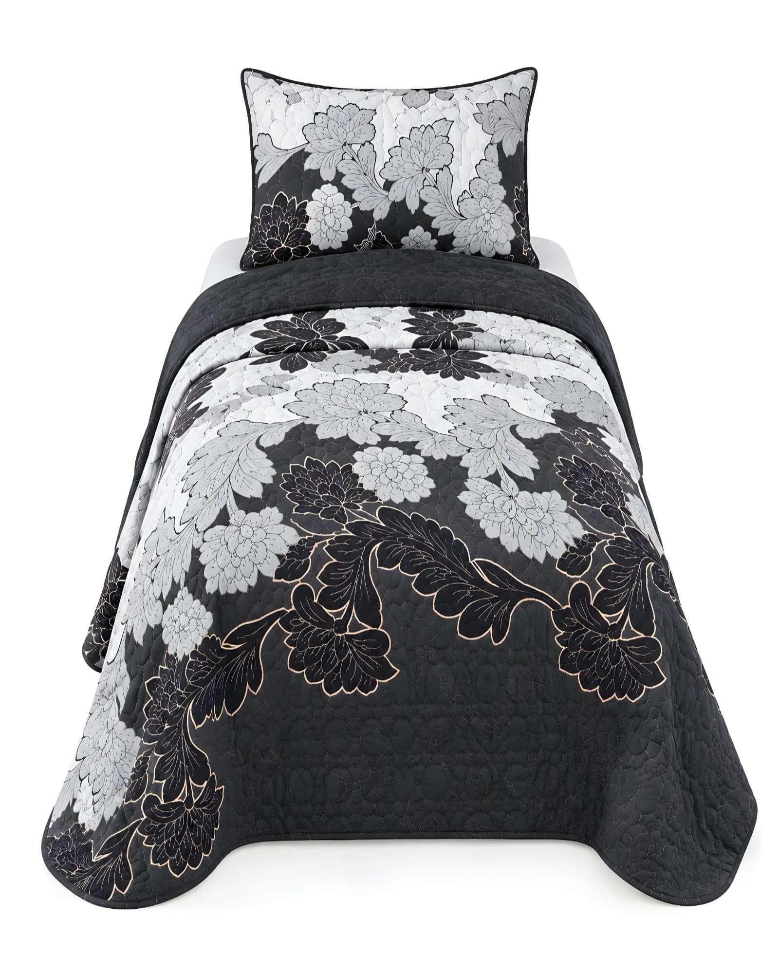Cubrecamas Quilt De Verano Plaza Y Media Mas Funda De Almohada m3-5