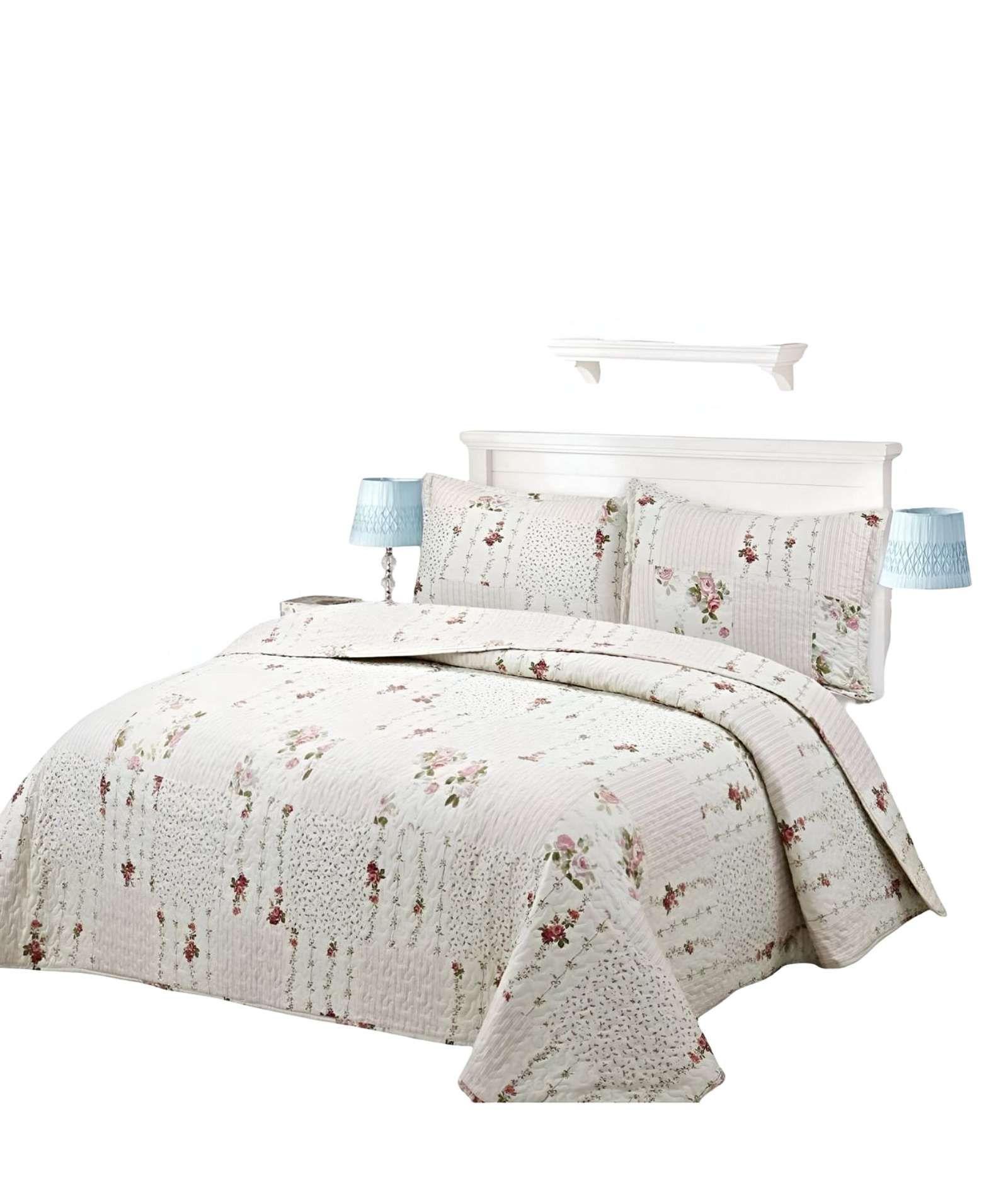 CUBRECAMA COLCHA QUILT DE VERANO 2 PLAZAS A14-1