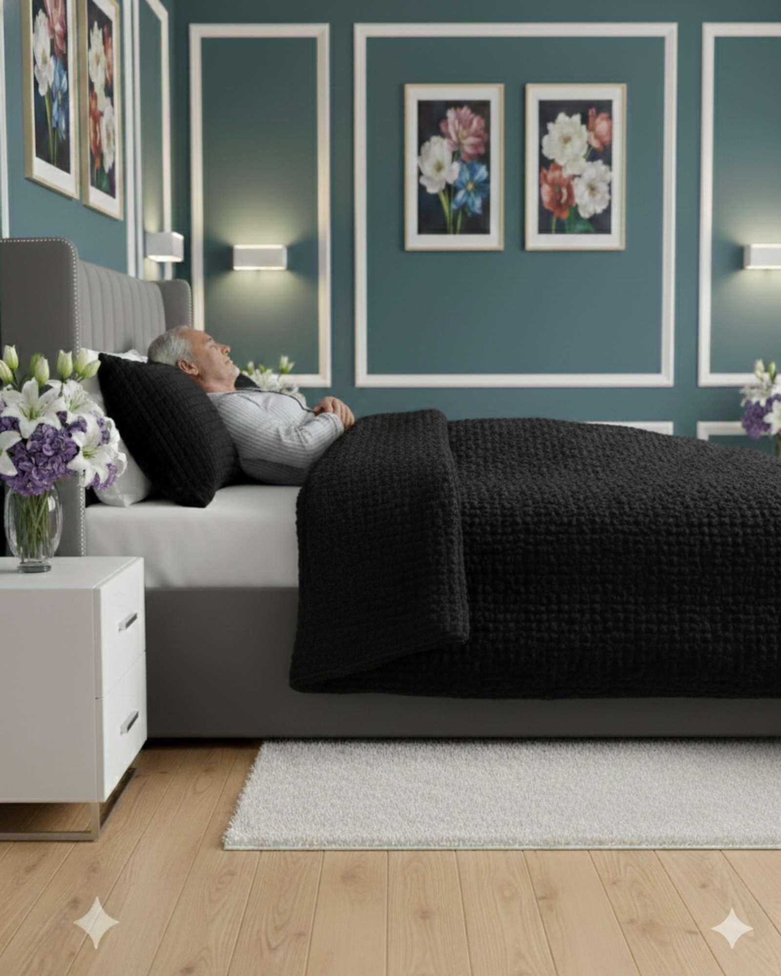 Cubrecama Premium Plush y Chiporro - Invierno 2 Plazas negro-4