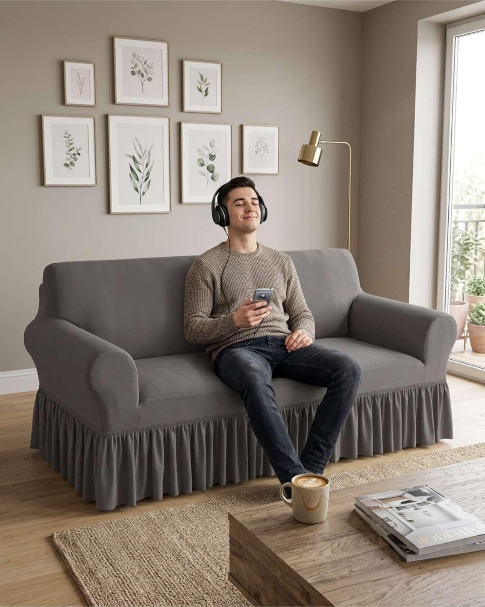 Cubre Sillon Elasticado Con farolao Premium 3 Cuerpos m2-4