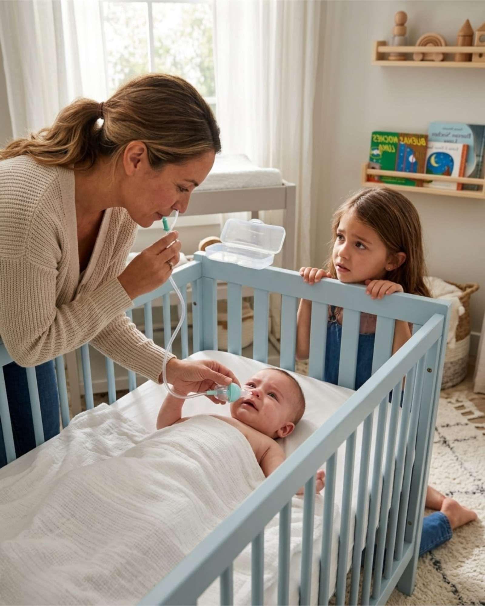 Aspirador Nasal Higiénico de Silicona para Bebes-4