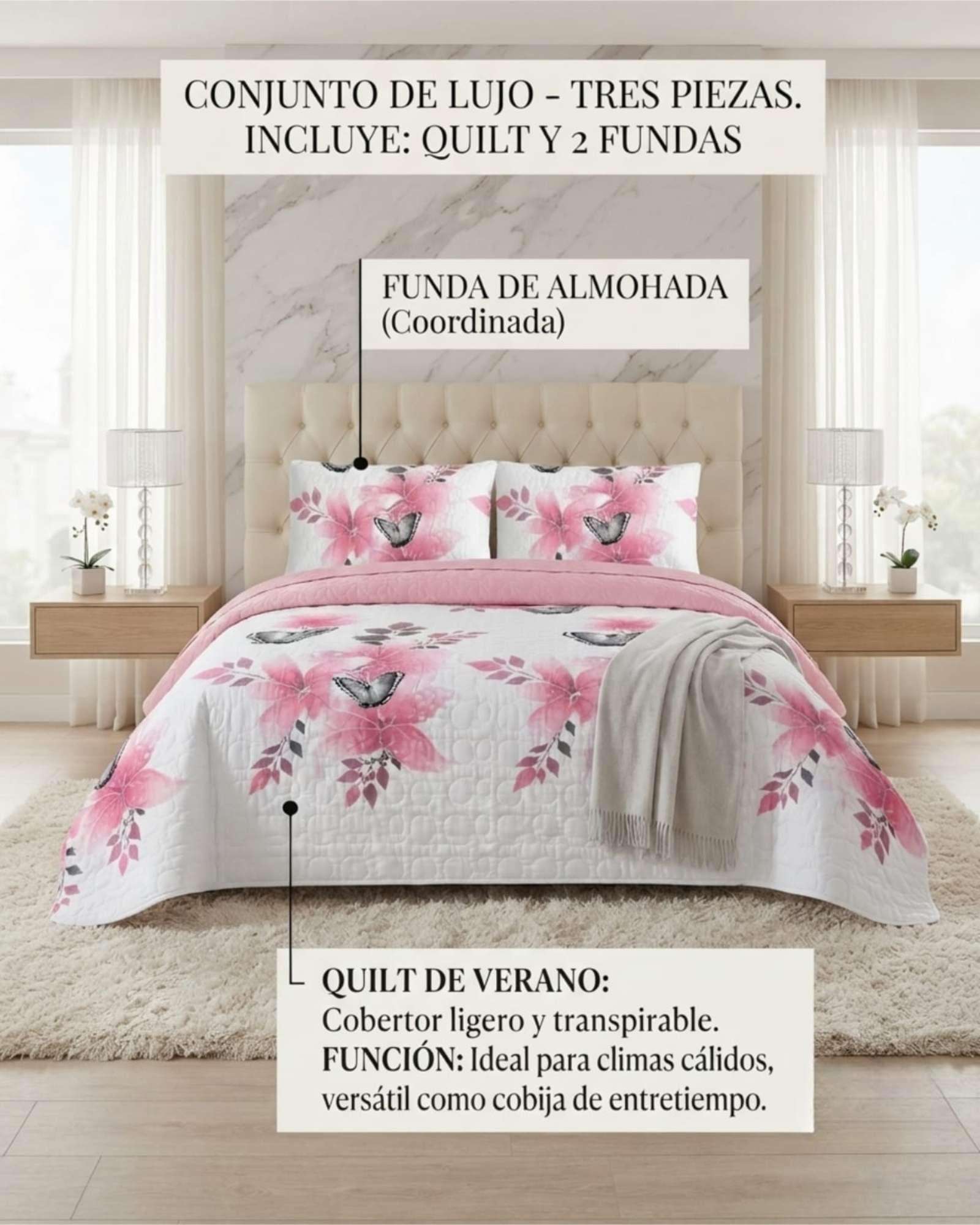 Cubrecamas King Para Verano Fresco Y Ligero Mas Almohadas m2-4