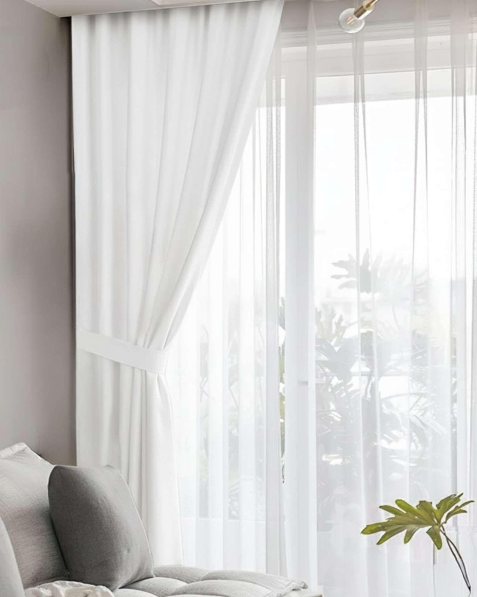 Juego de Cortinas Blackout Premium Engomadas m1-4