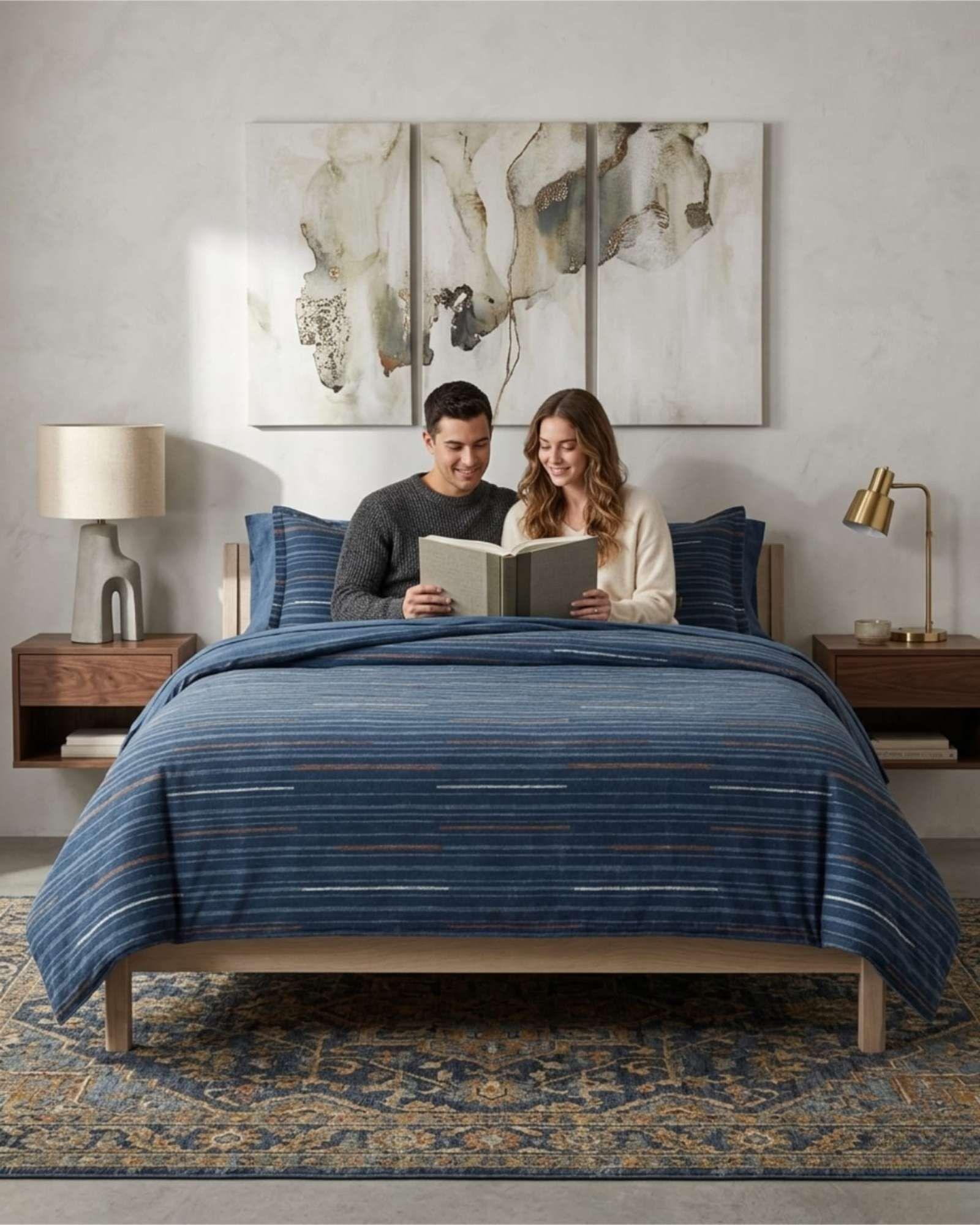 Juego de Sabanas de Polar King Diseños Estampados Invierno m1-2