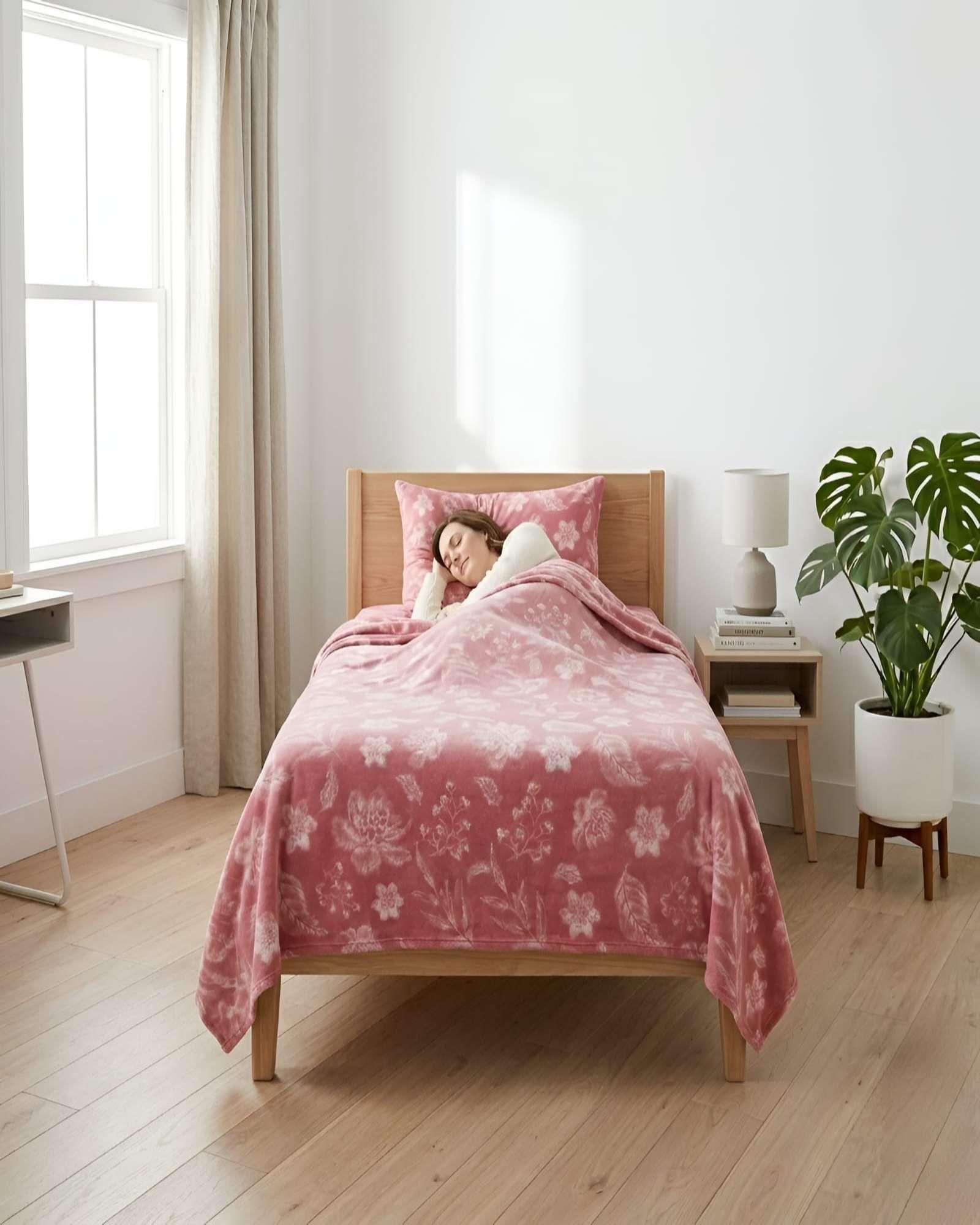 Juego De Sabanas Polar Estampadas Ultra Suaves Plaza Y Media m4-1