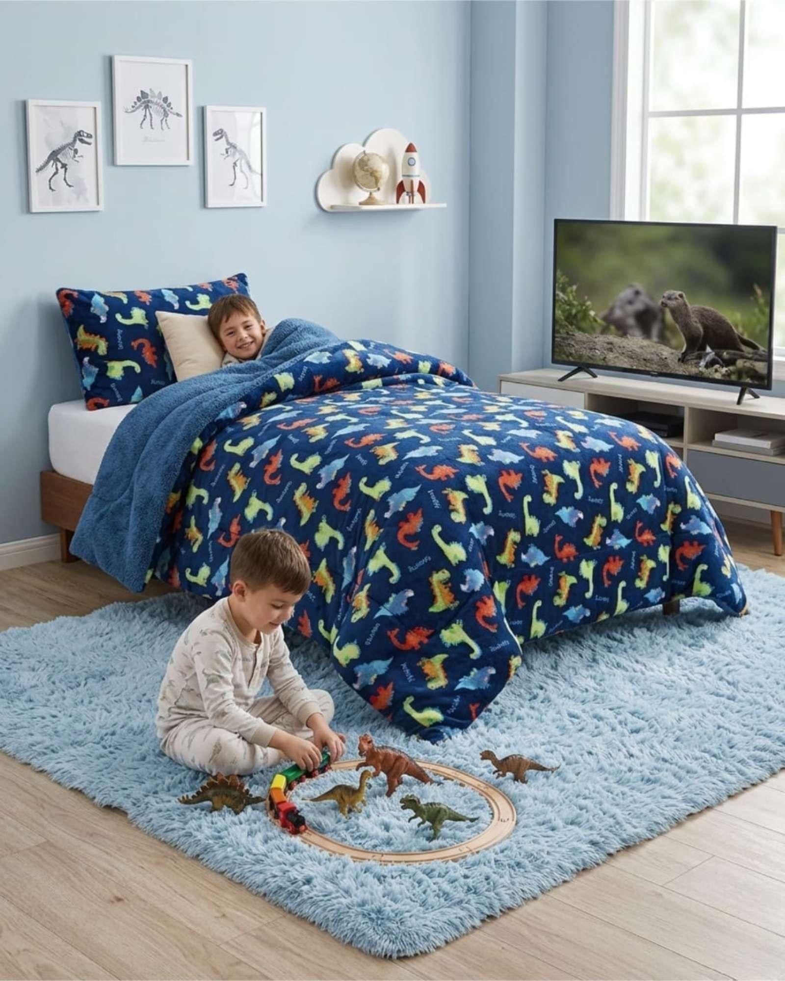 Cubrecama Plush con Chiporro Plaza y Media Diseño Premium C2-3