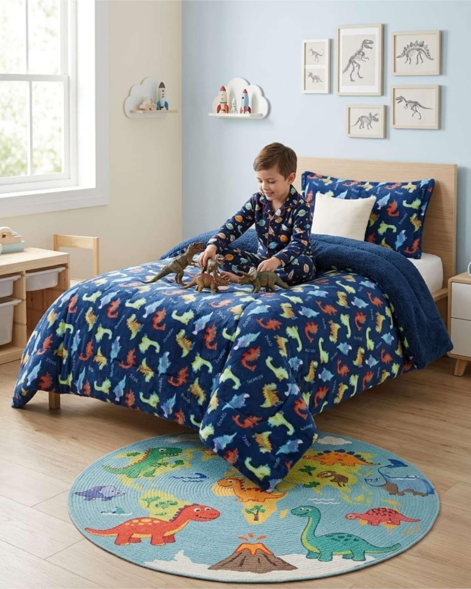 Cubrecama Plush con Chiporro Plaza y Media Diseño Premium C2-4
