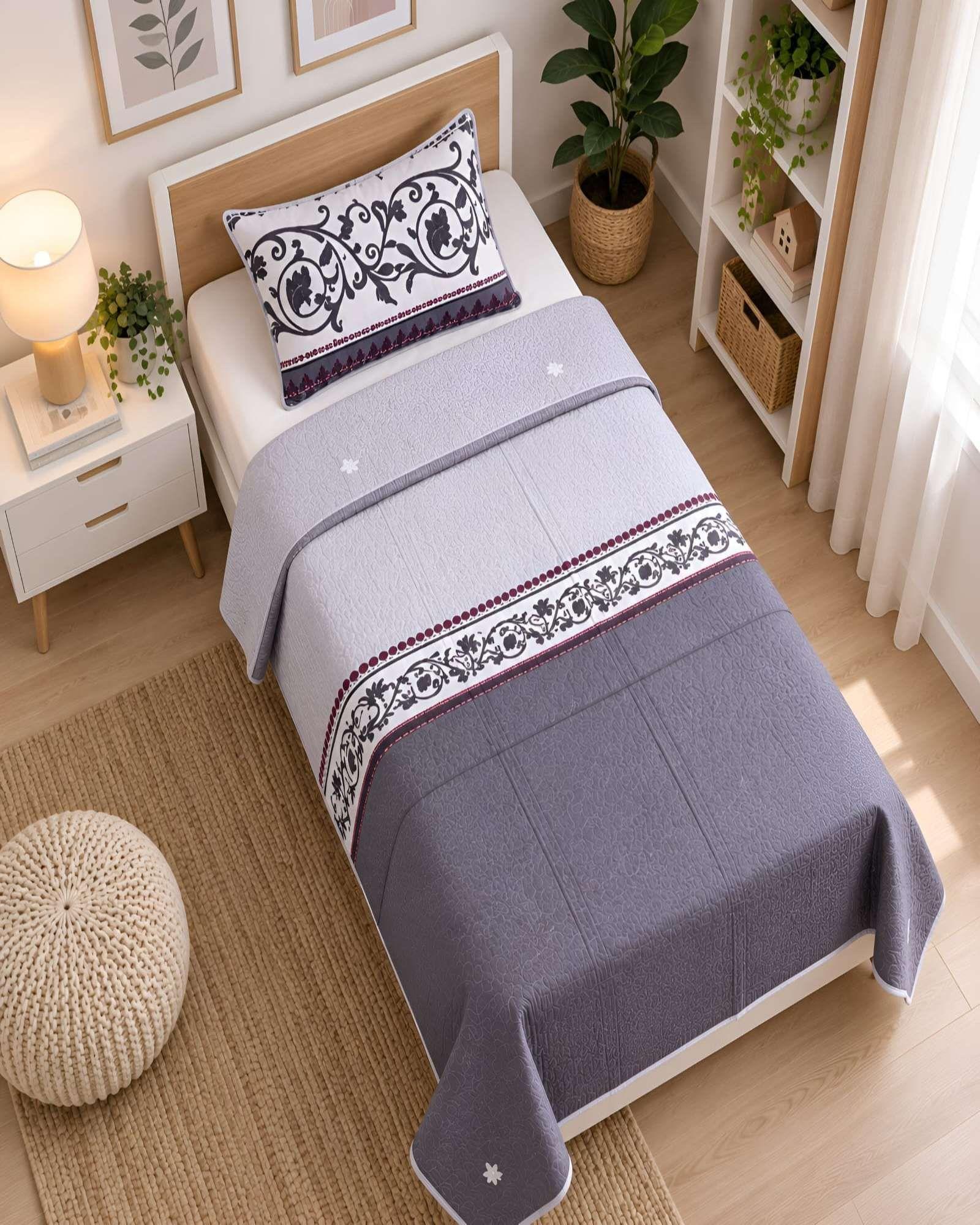 Cubrecamas Quilt De Verano Plaza y Media Ligero Y Transpirable Mas Almohada m3-3