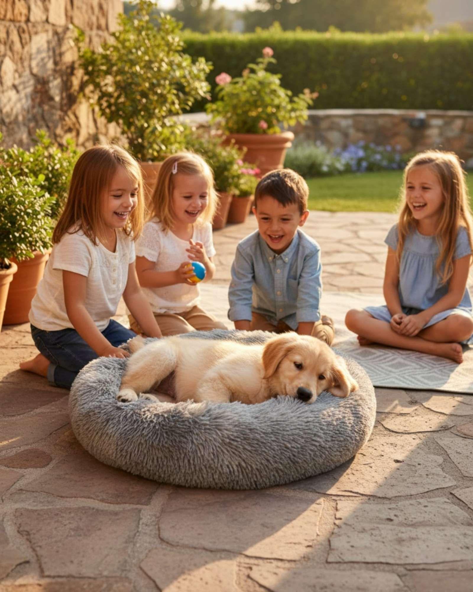 Cama Acolchada de Alta Densidad para tus mascotas 80 cm gris-4