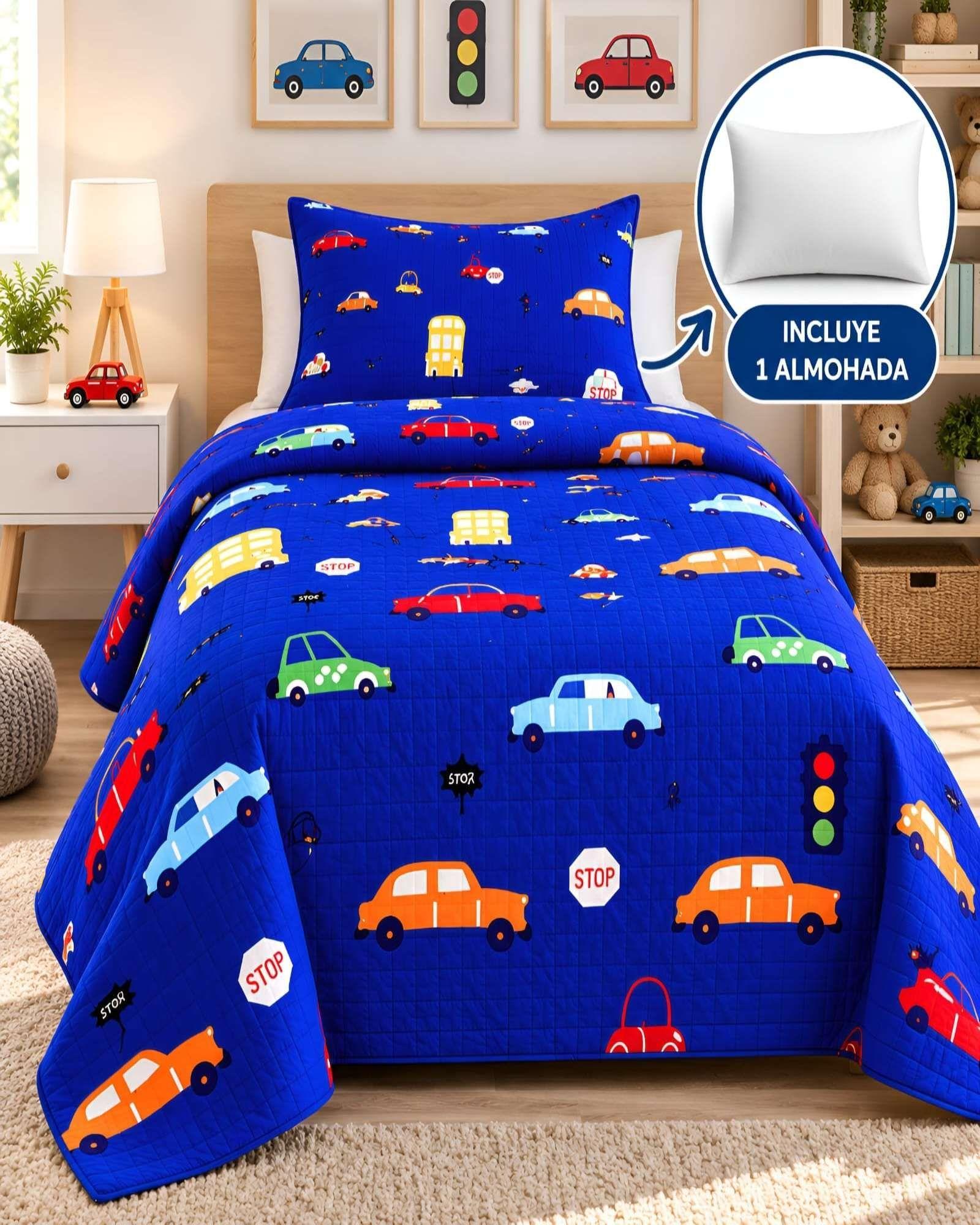 Set Quilt Verano 1.5 Plazas + Almohada + Funda De Almohada 01-3