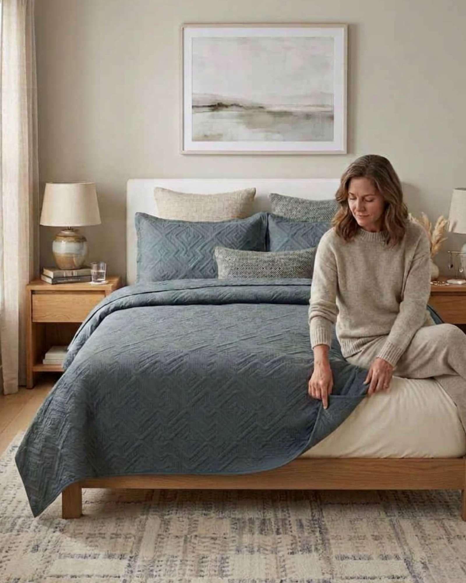 Quilt de Verano Transpirable, Ligero y Elegante 2 plaza color blanco-3