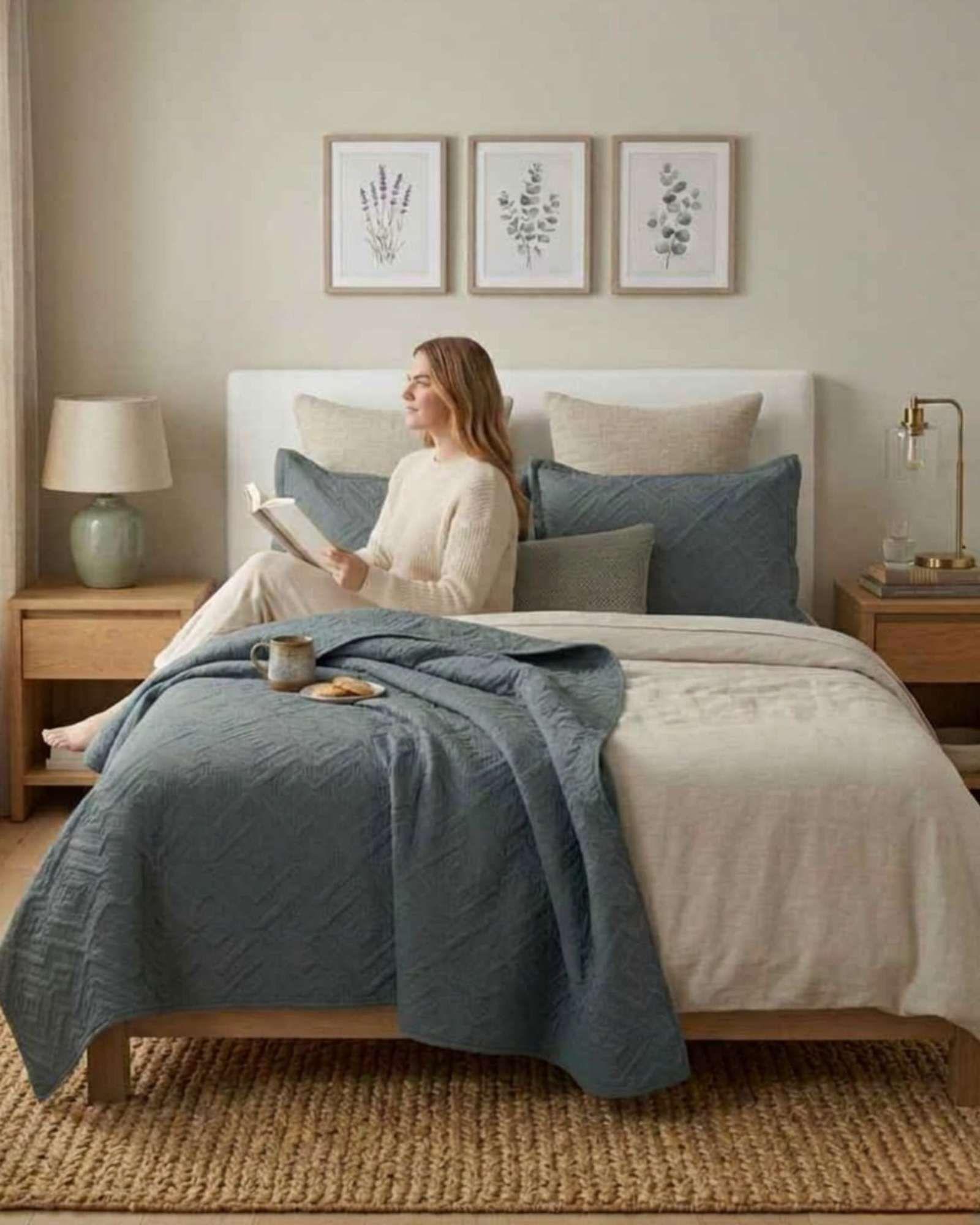 Quilt de Verano Transpirable, Ligero y Elegante 2 plaza color blanco-4