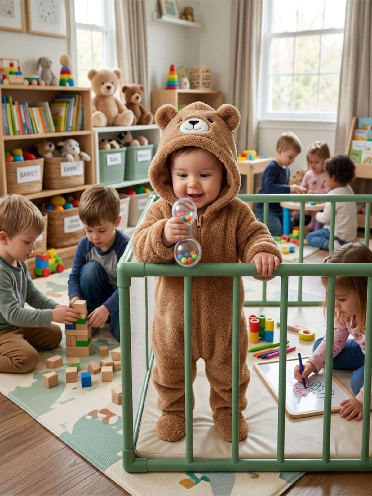 Pijama Enterizo Térmico para Bebé - Peluche Suave 9 a 12 Meses café-1