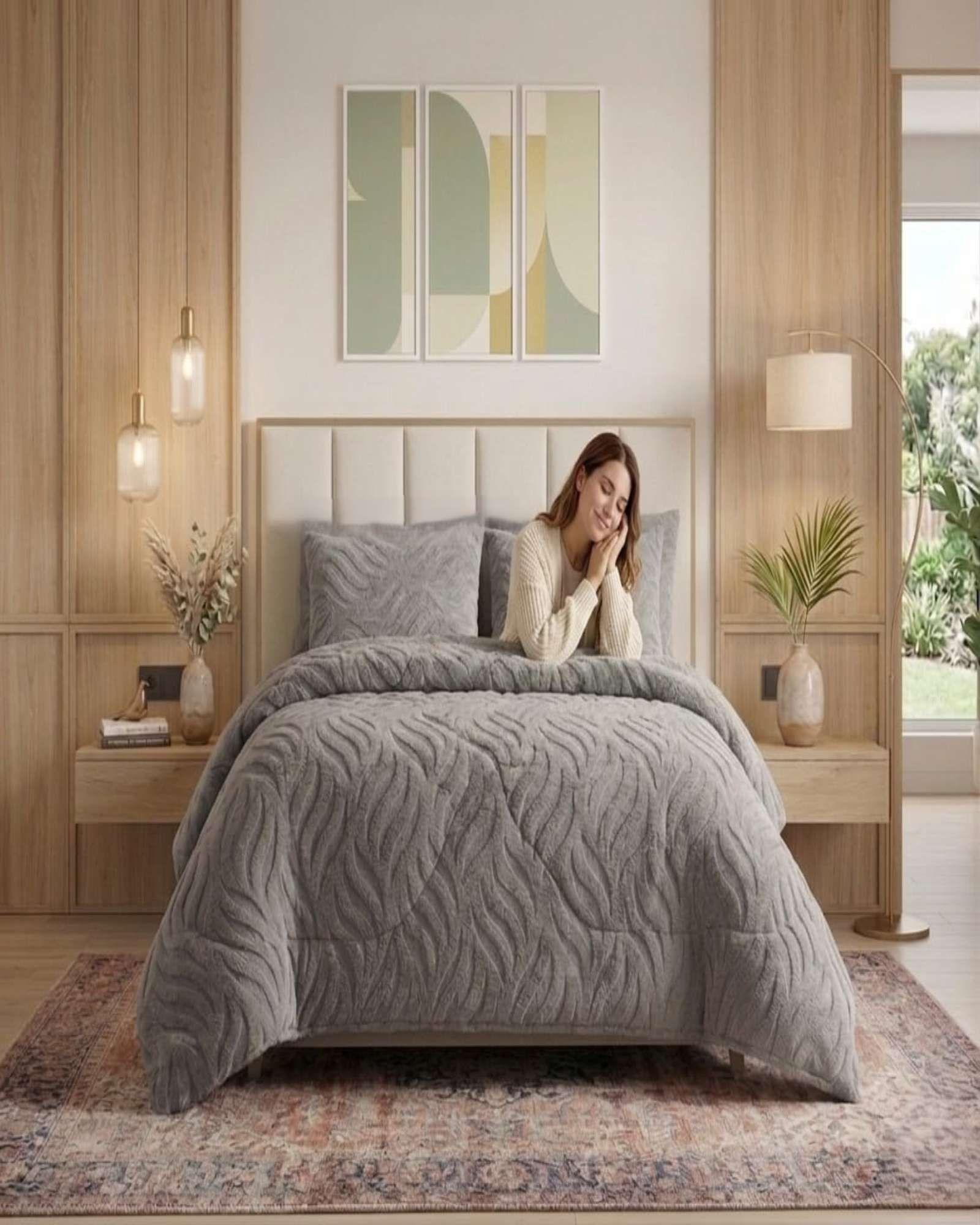 Cubrecama Chiporro Diseño Relieve Ondas King C7-3