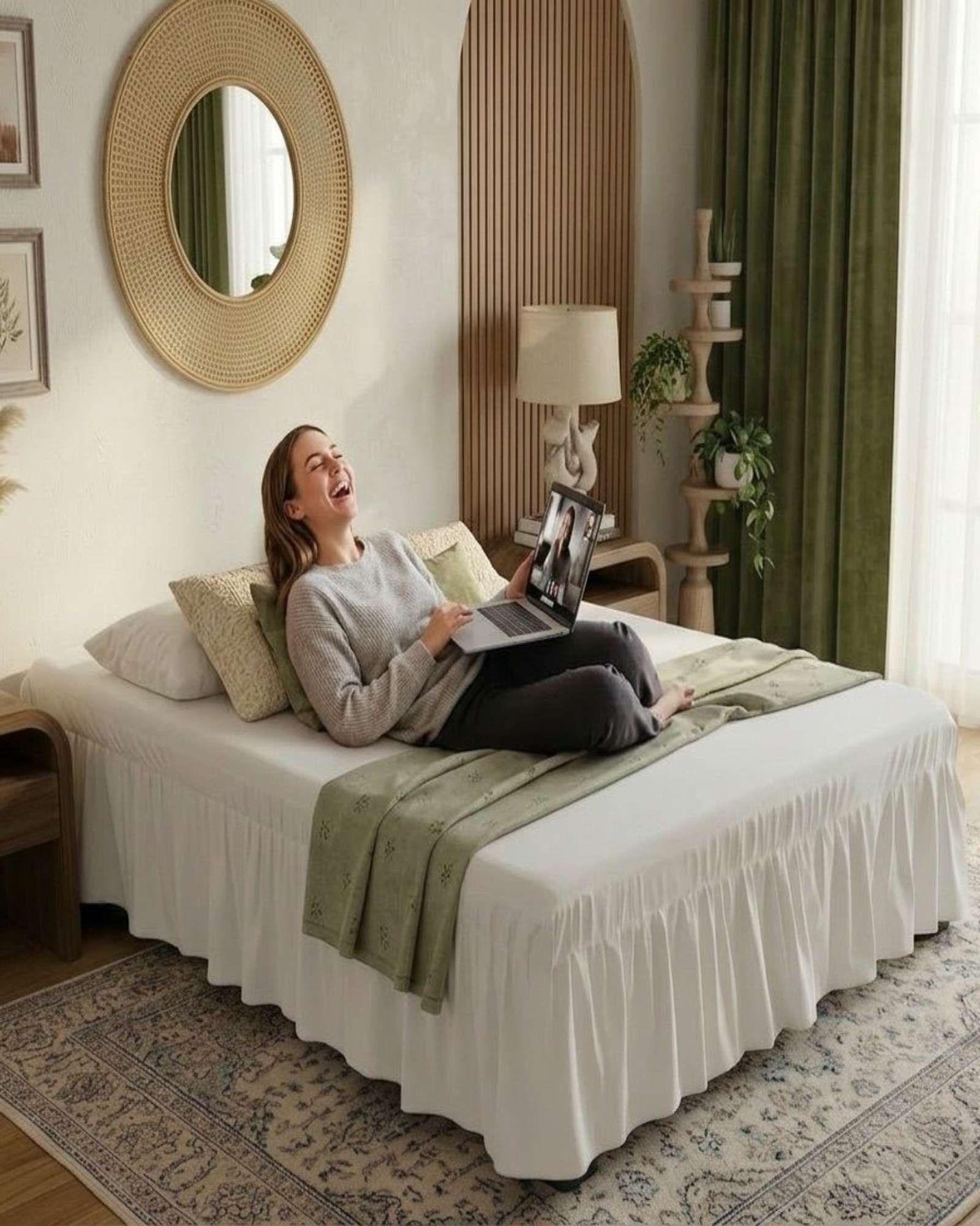 Faldon de Cama Elasticado Premium 2 Plazas m6-4