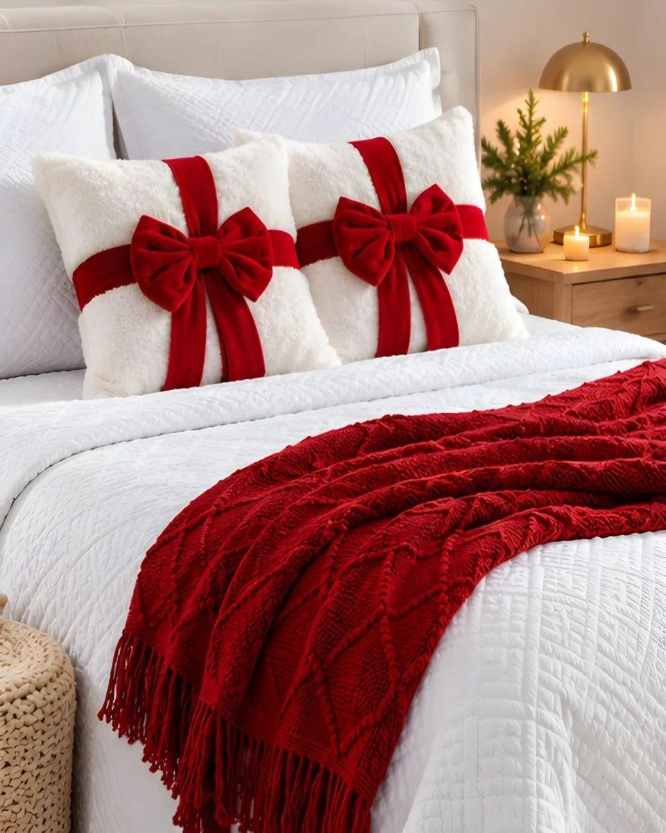 Set de Cama Navideño con Cubrecamas y 2 Fundas de Cojin King m32-0