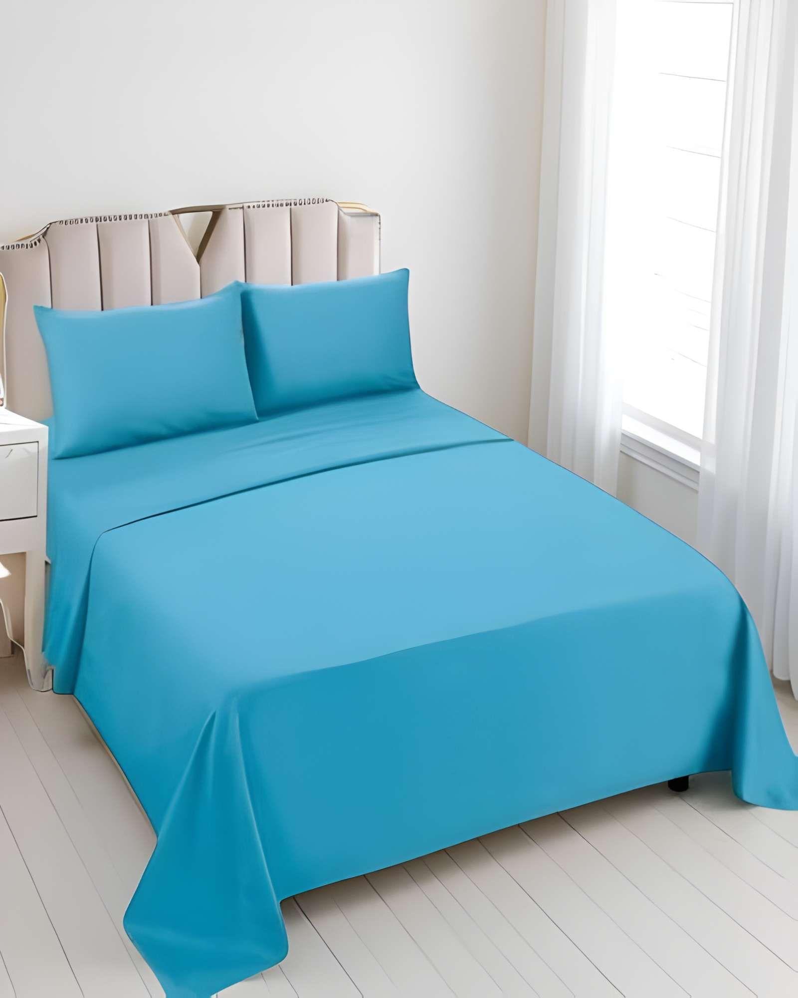 JUEGO DE SABANAS 2 PLAZAS CELESTE-3