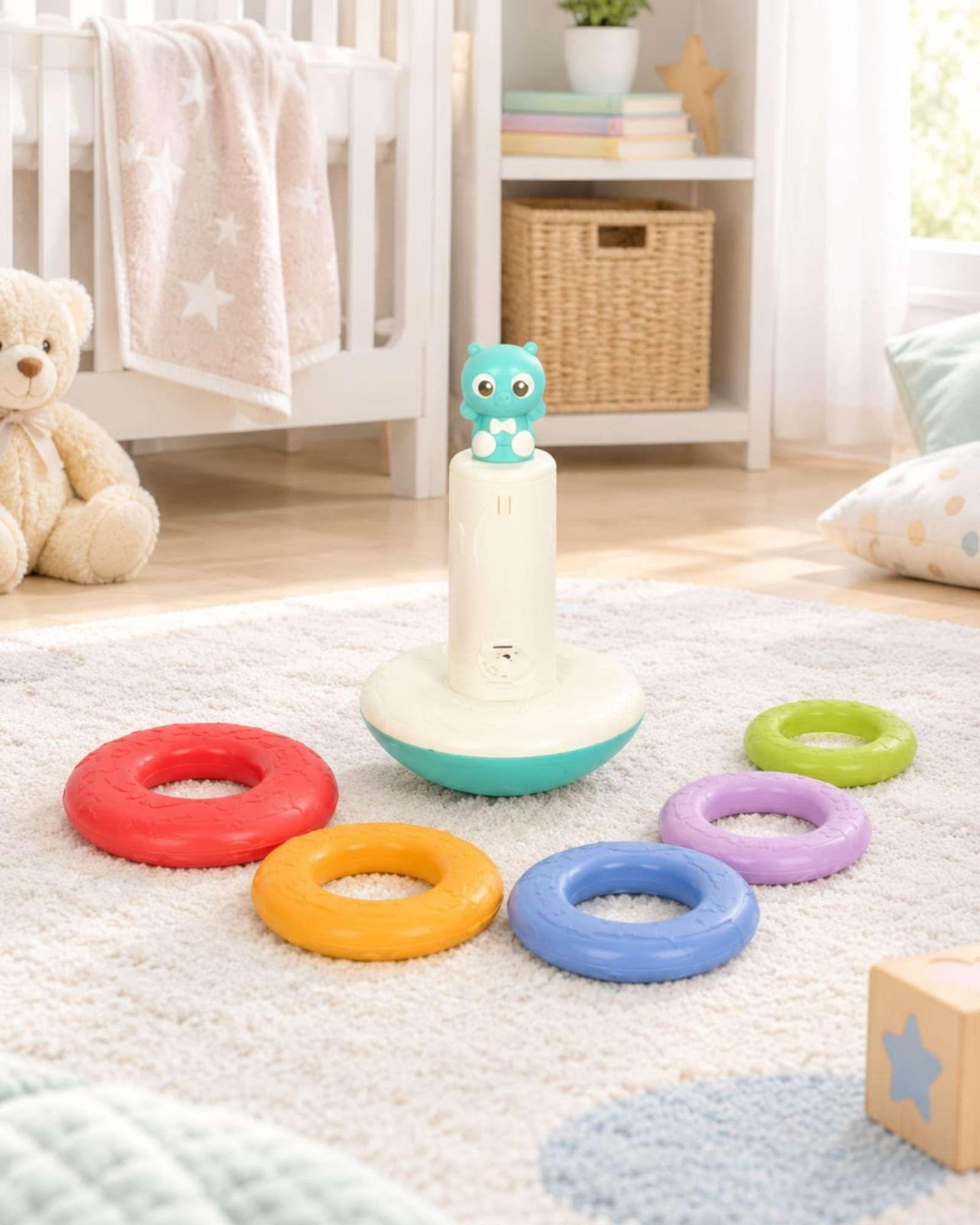 Juguete Didáctico Apilable para Bebé con Aros de Colores -2