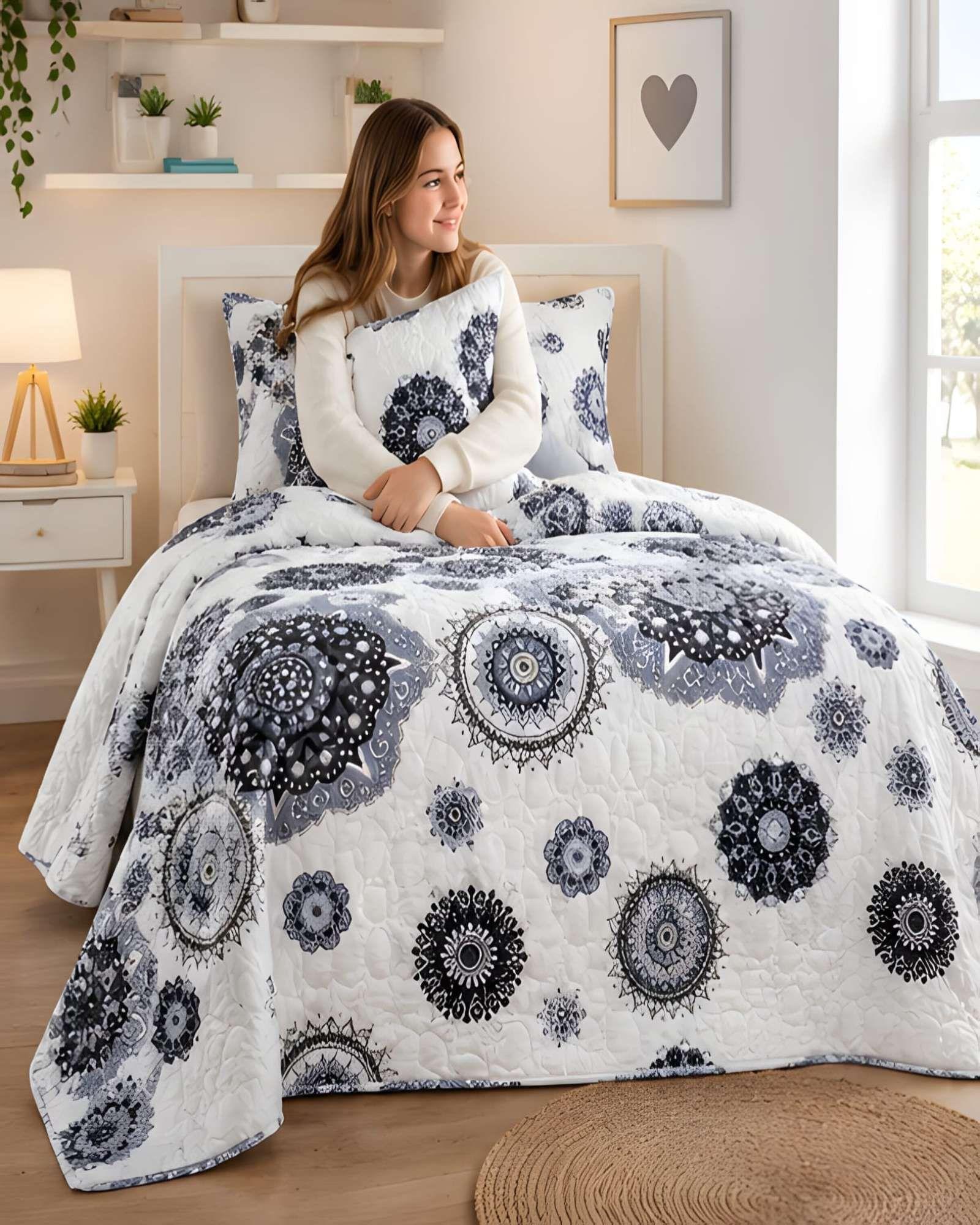 Cubrecamas Quilt De Verano Plaza Y Media Mas Almohada m2-2