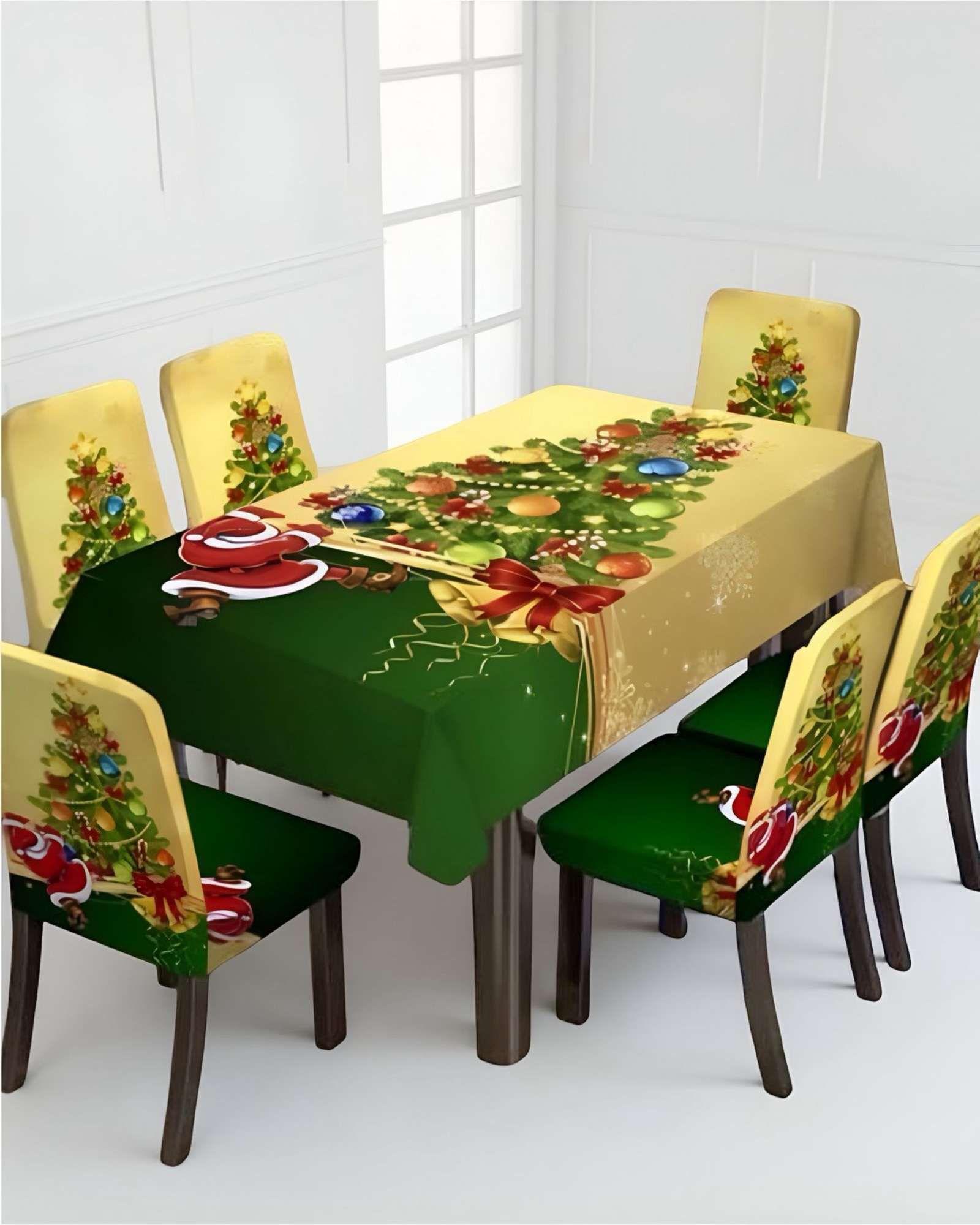 SET de Mantel mas 6 Fundas de Sillas Navidad  06-3