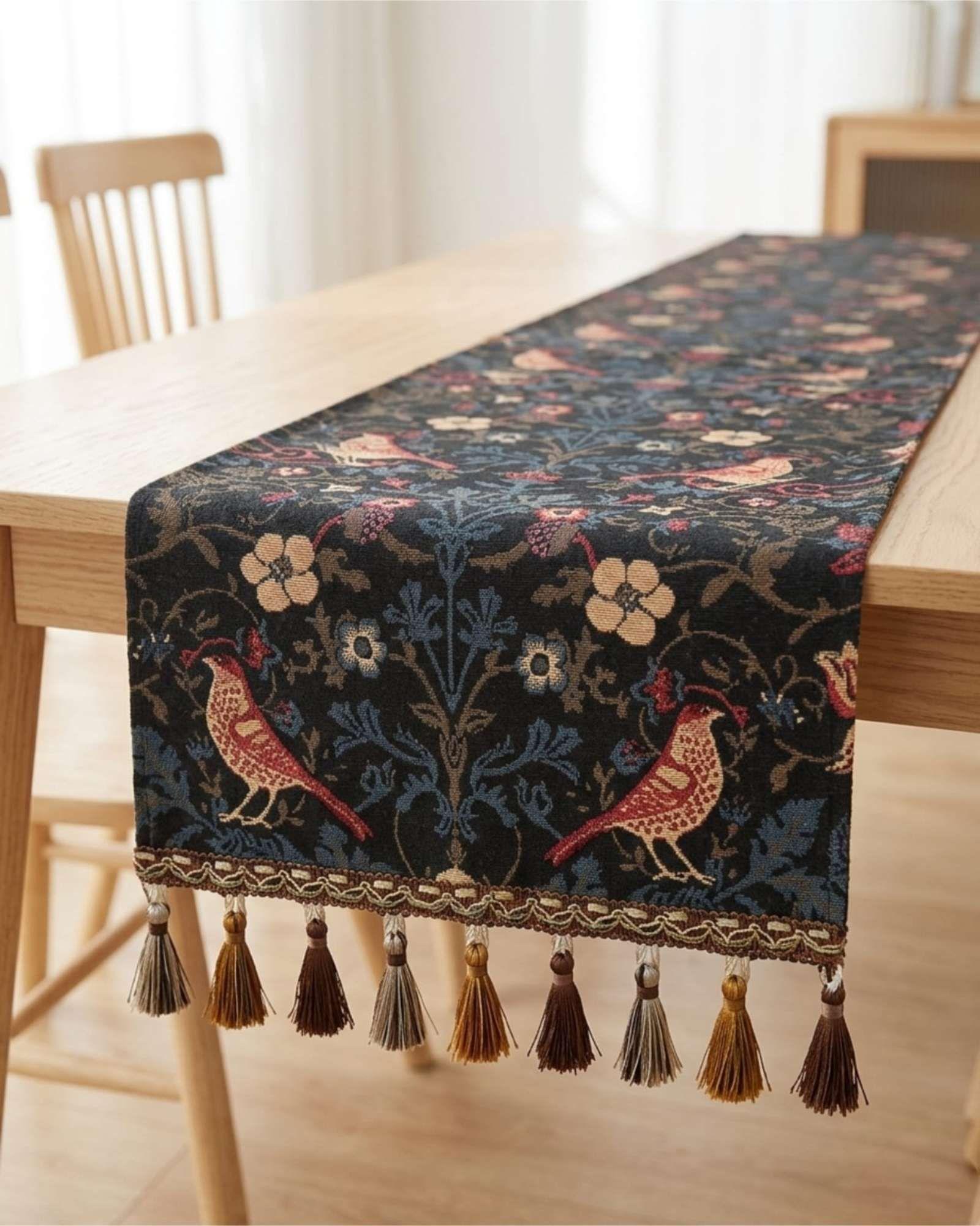 Camino de Mesa Decorativo Diseño Flores 33x180 cm 05-4