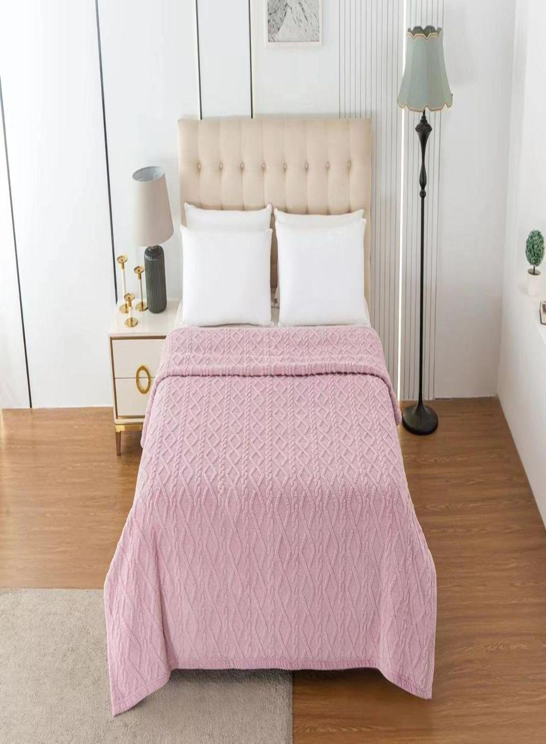 FRAZADAS CON SHERPA CON DISEÑO TEXTURIZADO -5-1