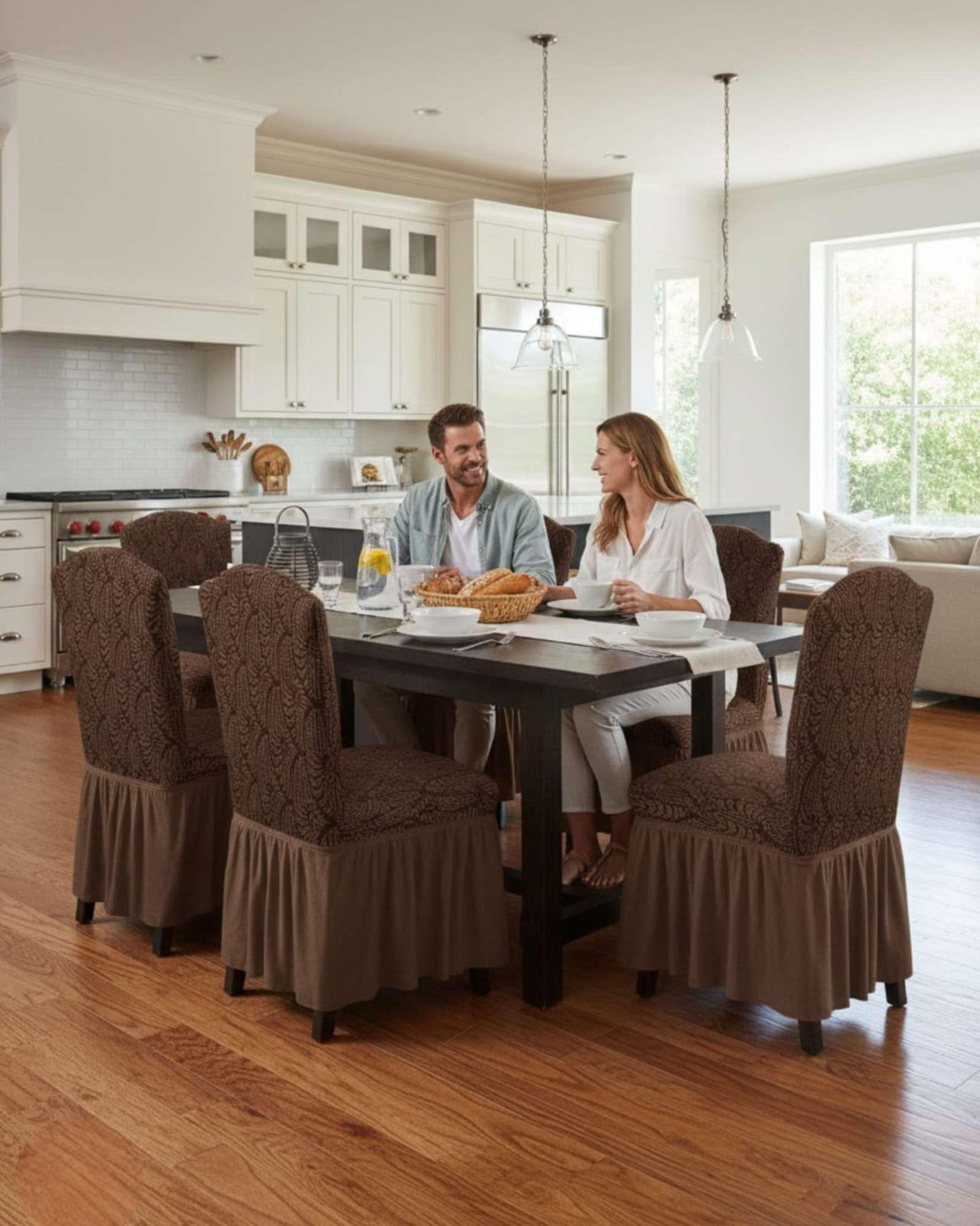 JUEGO DE 6 FUNDAS DE SILLA TEJIDO 3D M8-3