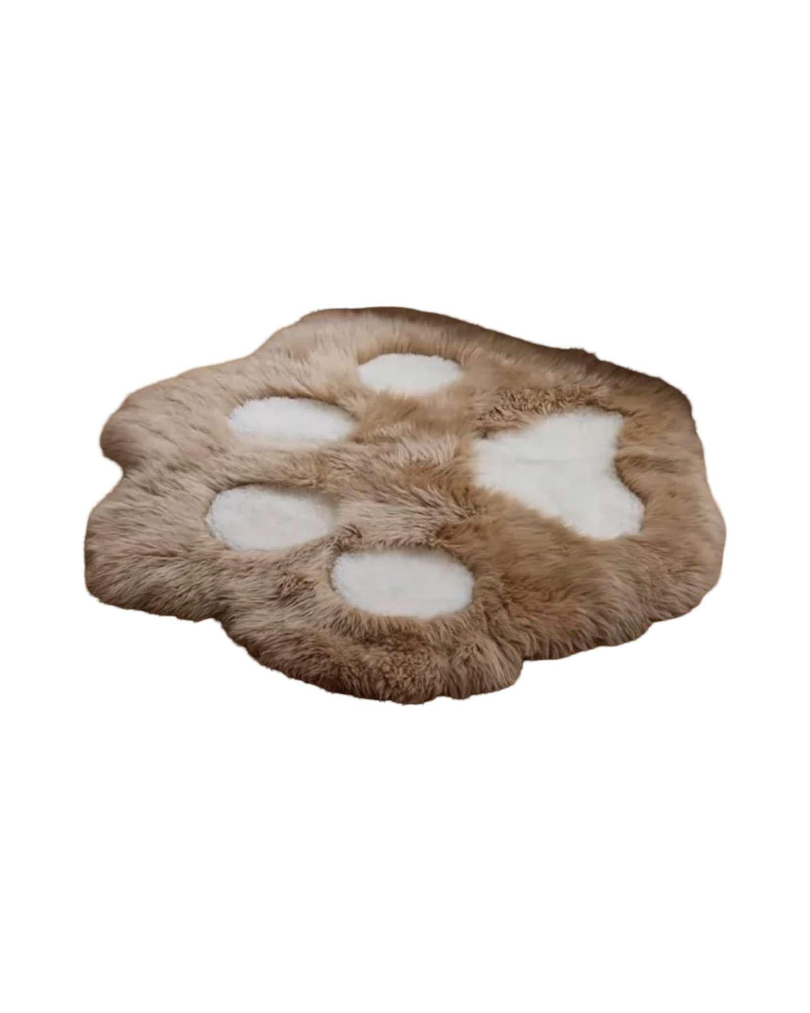 Alfombra Decorativa Forma Pata Gato Suave 70x80cm rosa-2