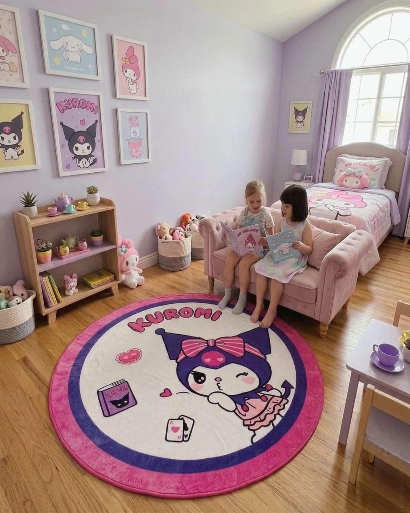 Alfombra Decorativa Infantil Circular de 80cm De Kurumi m2-3