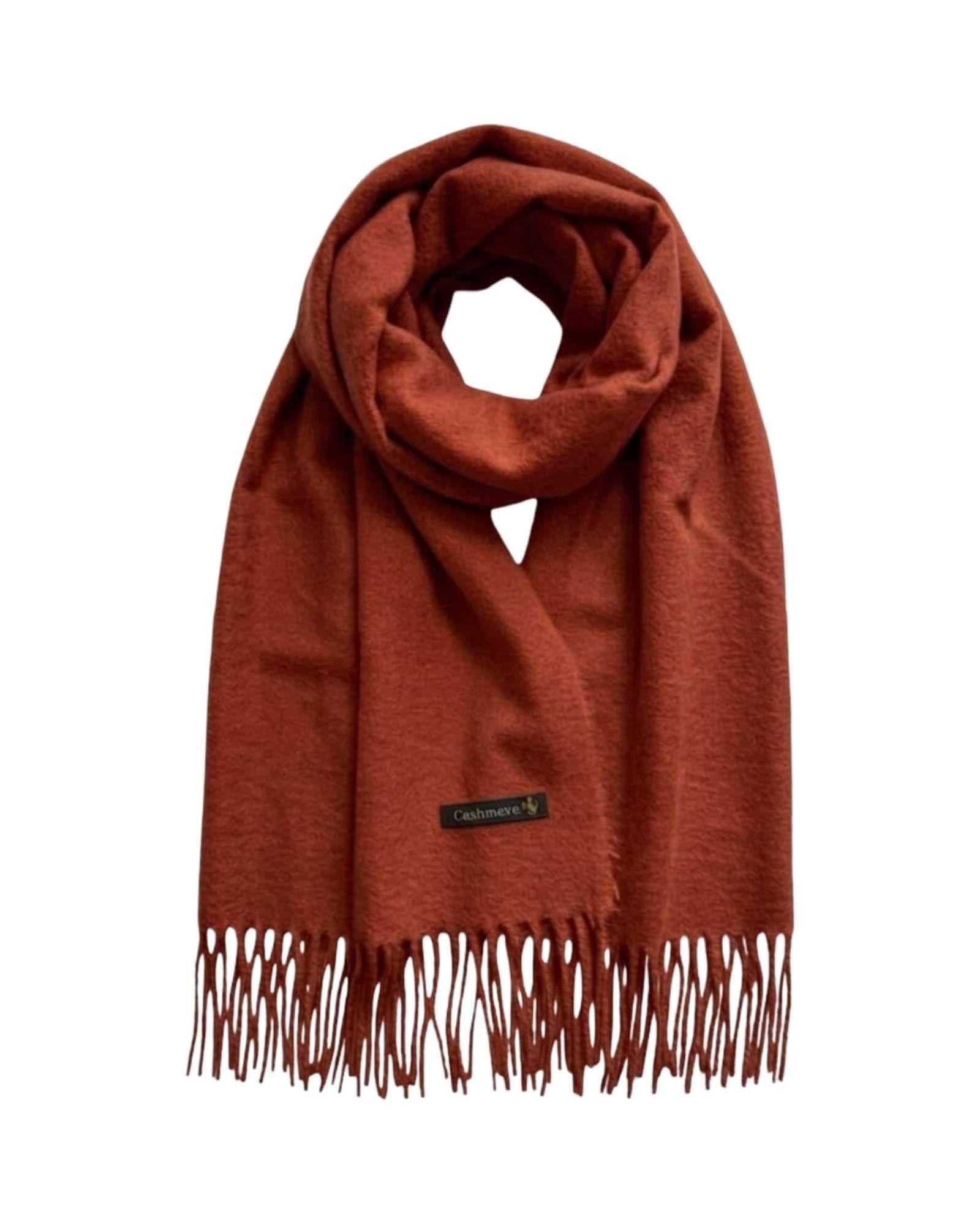 Bufanda Cashmere Premium Unisex Varios Colores marron-2