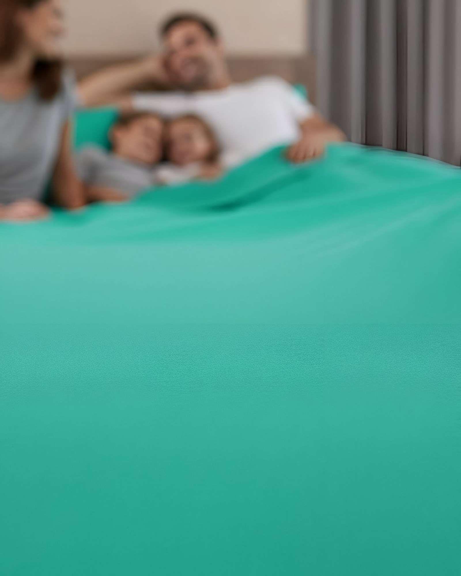 Sábana de Polar Ultra Suave Máxima Calidez y Confort Verde claro 1,5 plazas-4