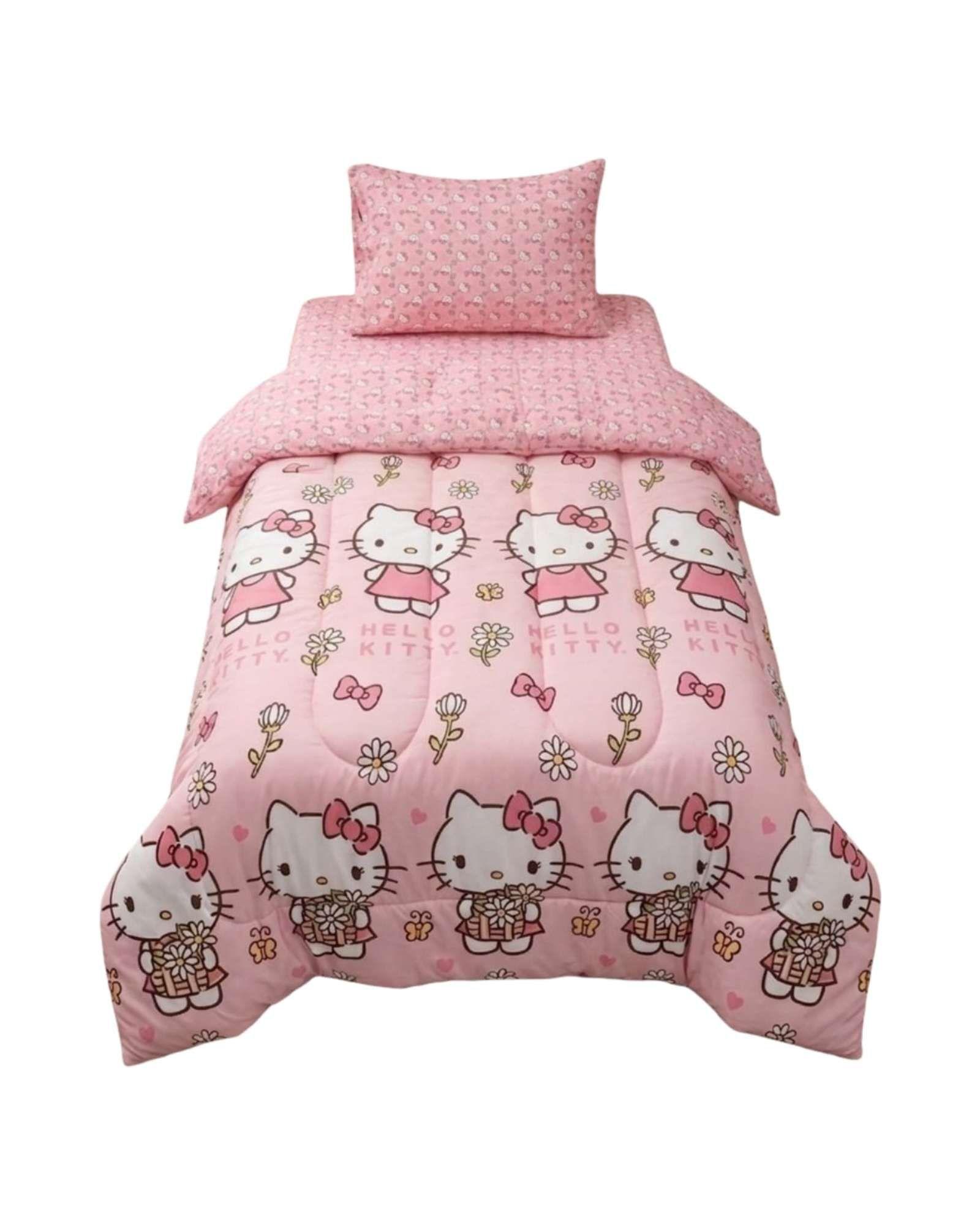 Plumón Hello Kitty Diseño Margarita Plaza y Media blanco-2