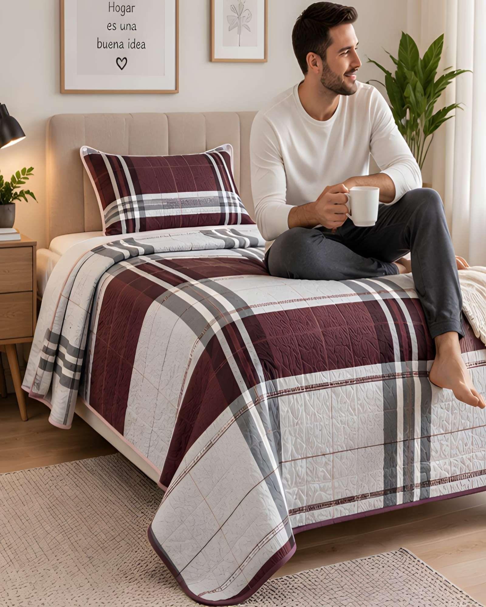 Set de Cubrecama y Funda de Almohada 1.5 plaza 180x230cm A27-0