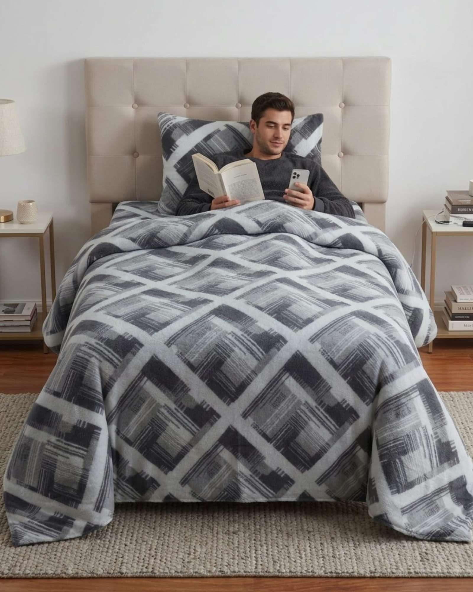 Juego de Sábanas Invierno Polar Premium Plaza y Media Máximo Abrigo 06-1