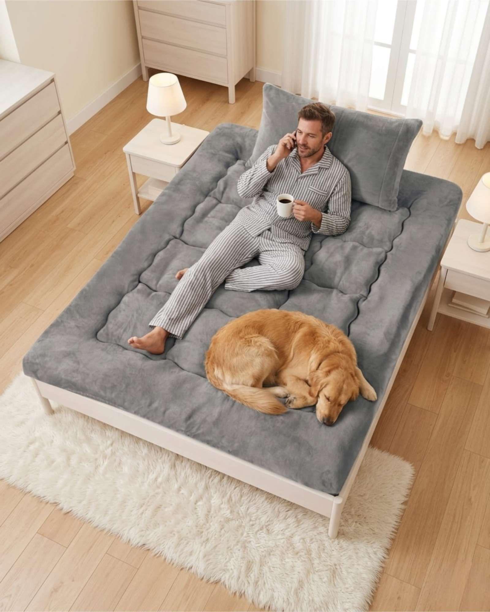 Cubre Colchón Acolchado Plush Ultra Suave Plaza y Media R2-4