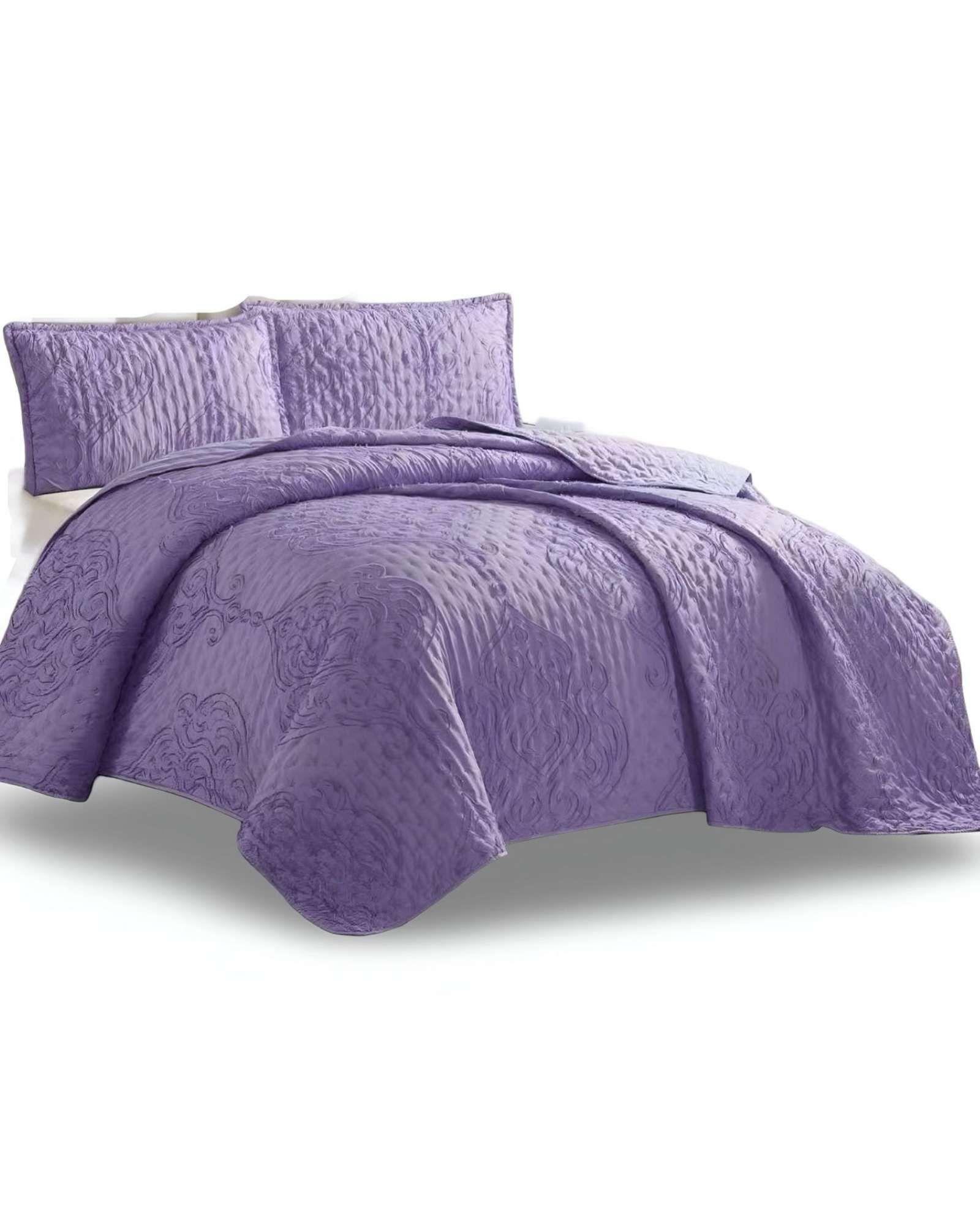 CUBRECAMA QUILT TUFTING DE LUJO SUAVE PLAZA Y MEDIA k02-0