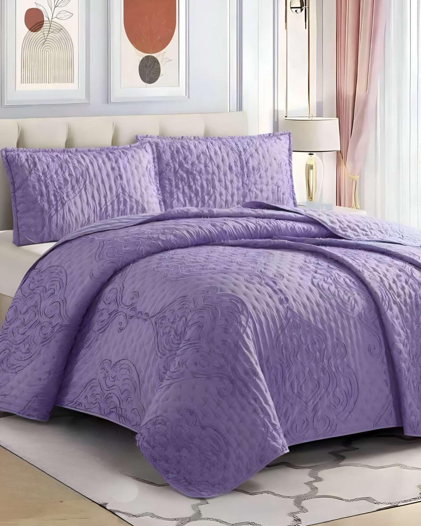 CUBRECAMA QUILT TUFTING DE LUJO SUAVE PLAZA Y MEDIA k02-2