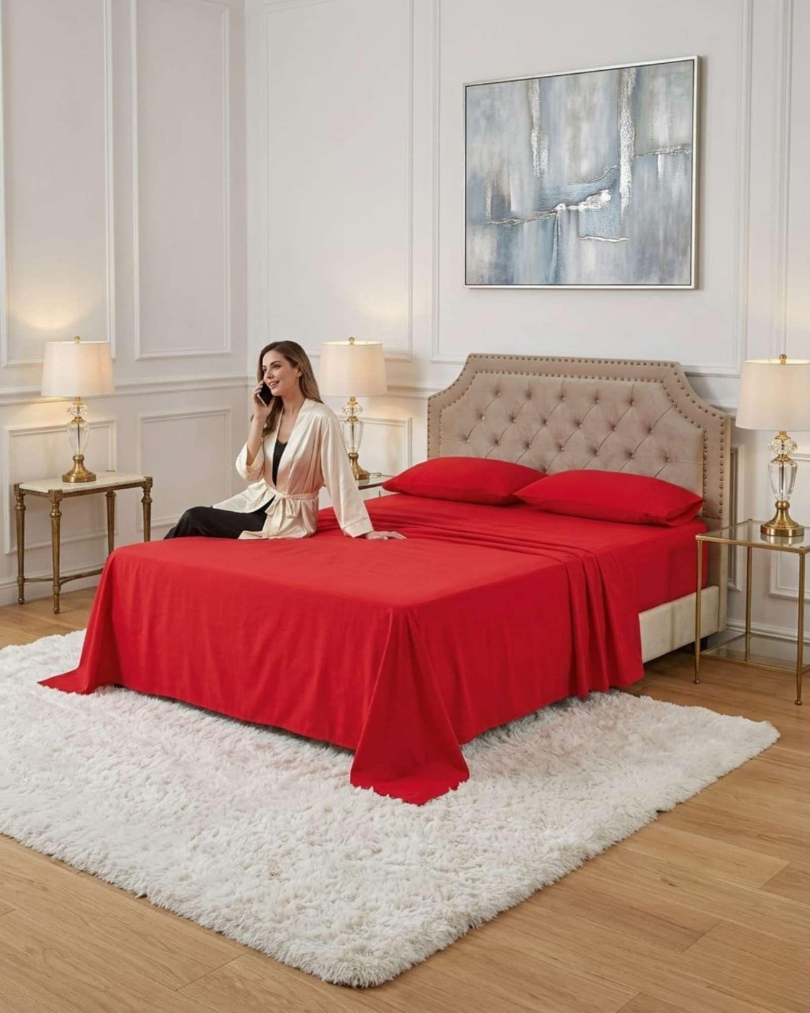Juego de Sábanas King Verano Soft Género Premium Respirable 07-4