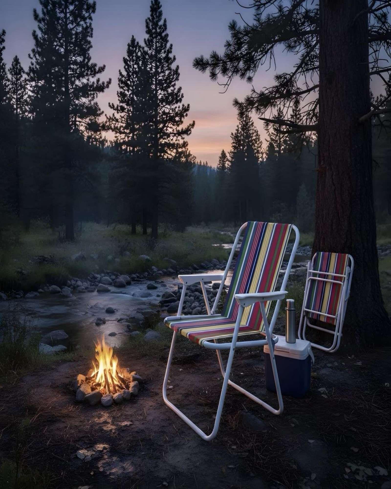 Pack de 2 Sillas De Playa o Camping Plegable Multicolor-4