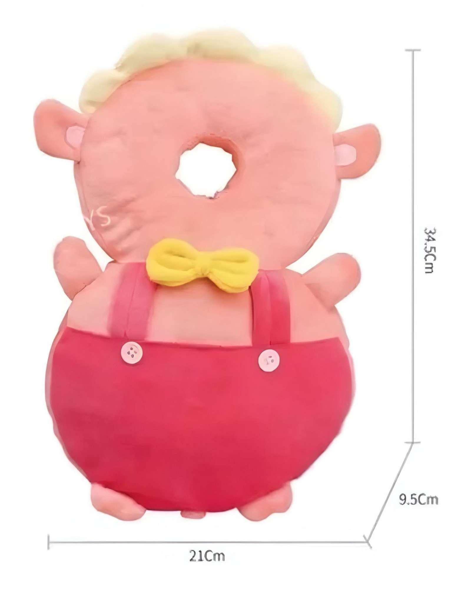 Protector De Cabeza Para Bebé Con Correa Para El Pecho rosa-2