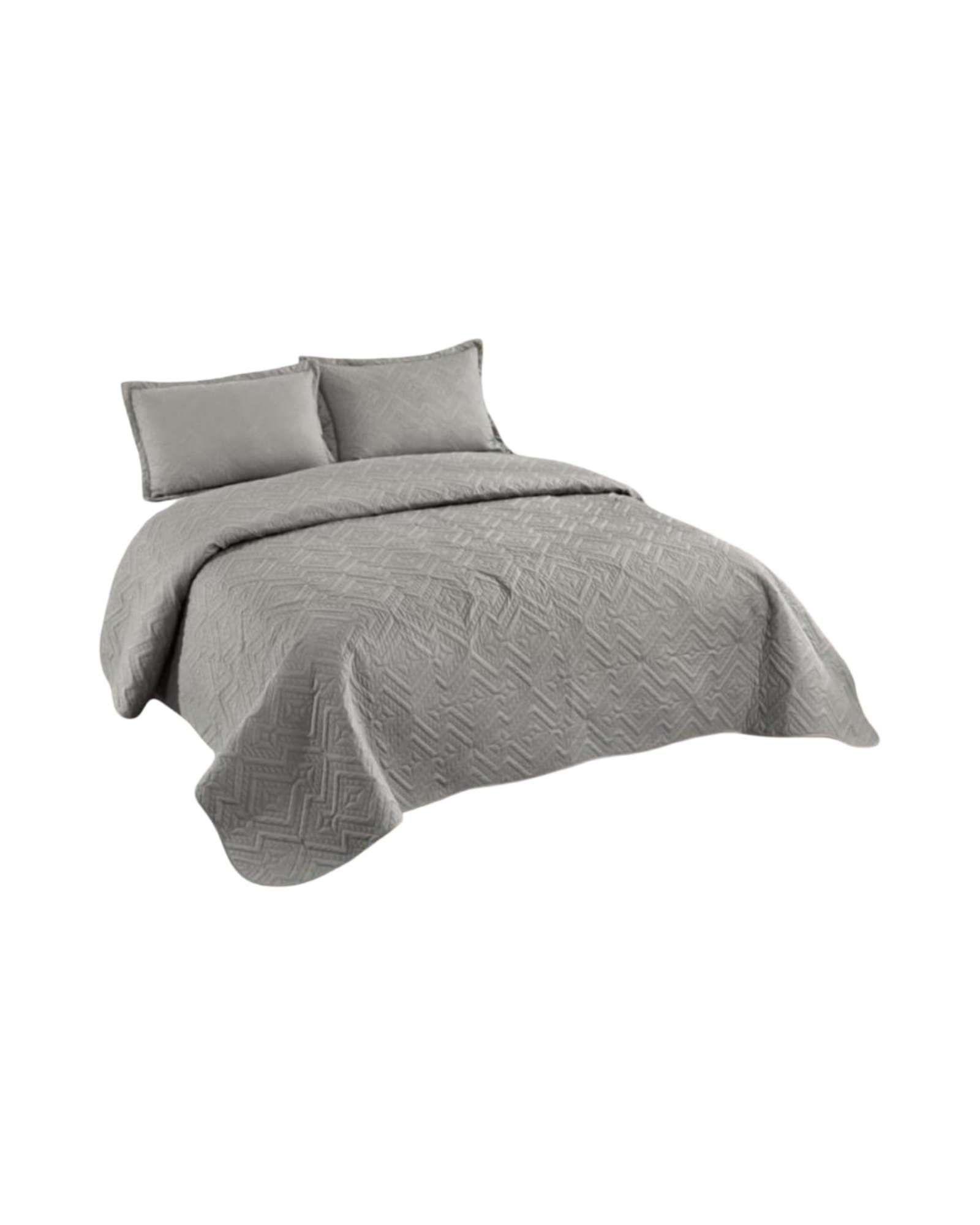 Quilt de Verano Transpirable, Ligero y Elegante Super king gris-0