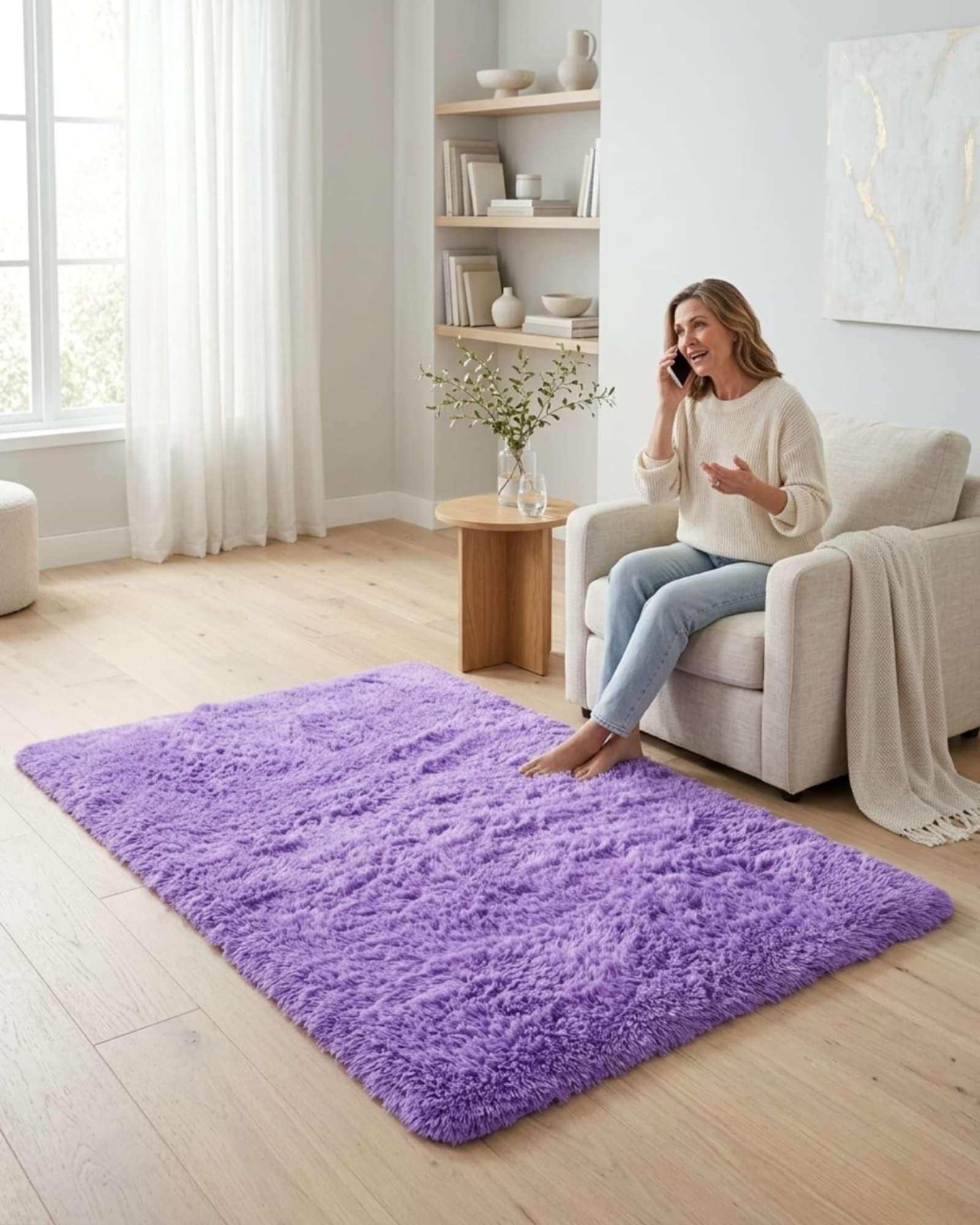 Alfombra Shaggy Peluda Extra Suave VERANO / INVIERNO 240 x 200 cm  -19-3