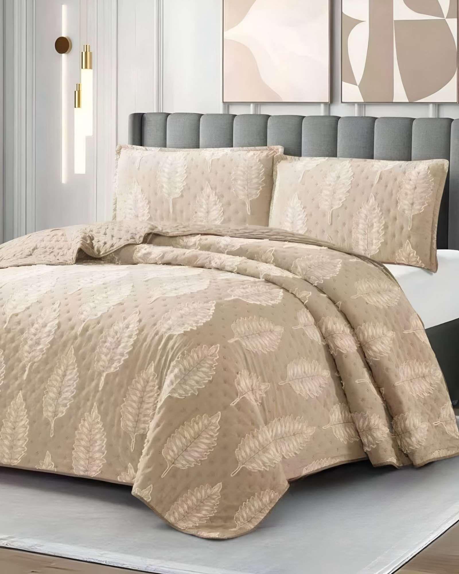 CUBRECAMA QUILT TUFTING DE LUJO SUAVE KING T-02-3