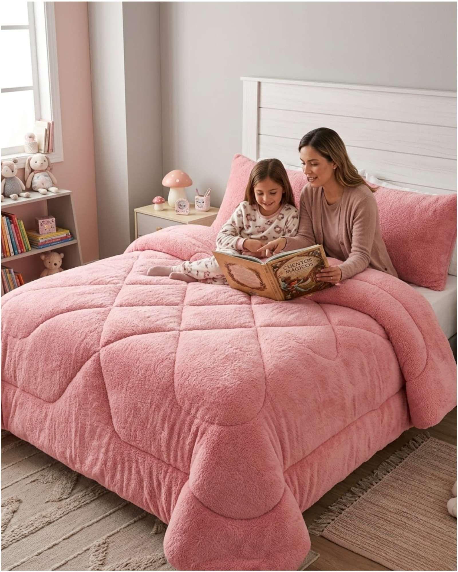 Plumón Térmico 2 Plazas Plush y Chiporro Extra Cálido Invierno A1-3