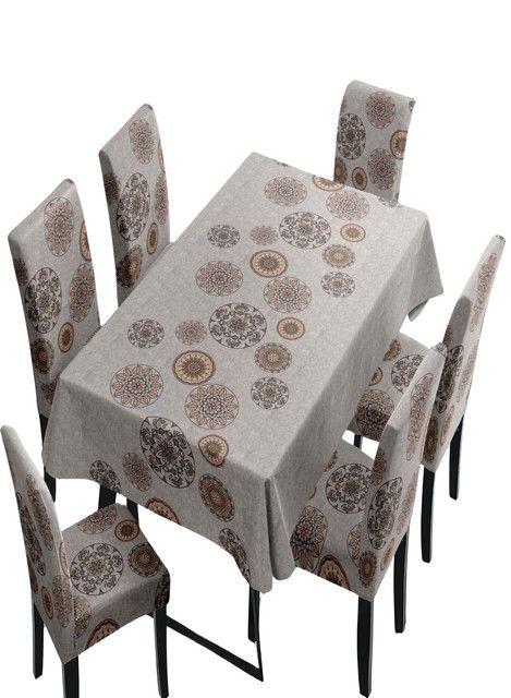 MANTEL MÁS 6 FUNDAS PARA SILLAS L16-0