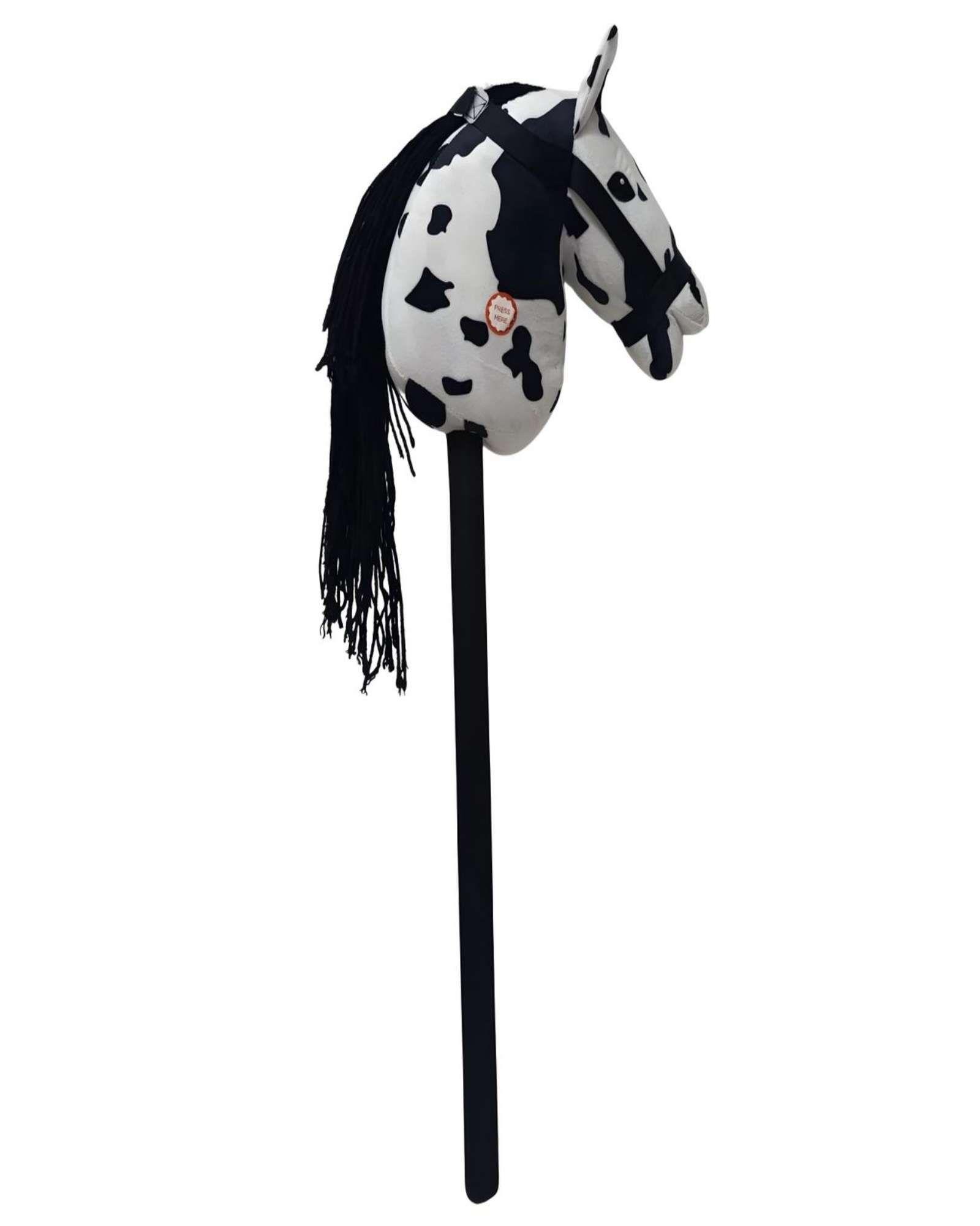 Caballo de Madera Con Sonido Blanco con Manchas-0