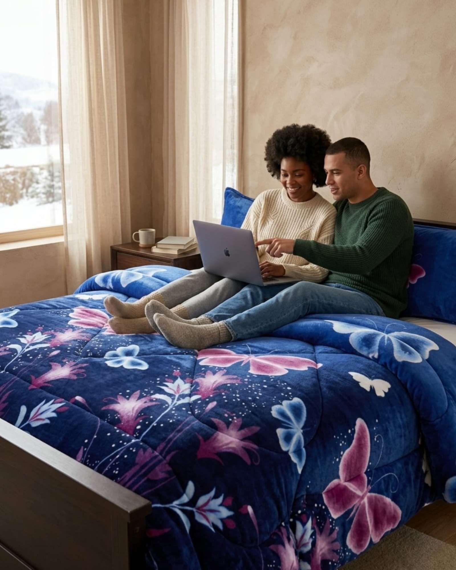 Plumón Térmico 2 Plazas Plush y Chiporro Extra Cálido Invierno A8-3