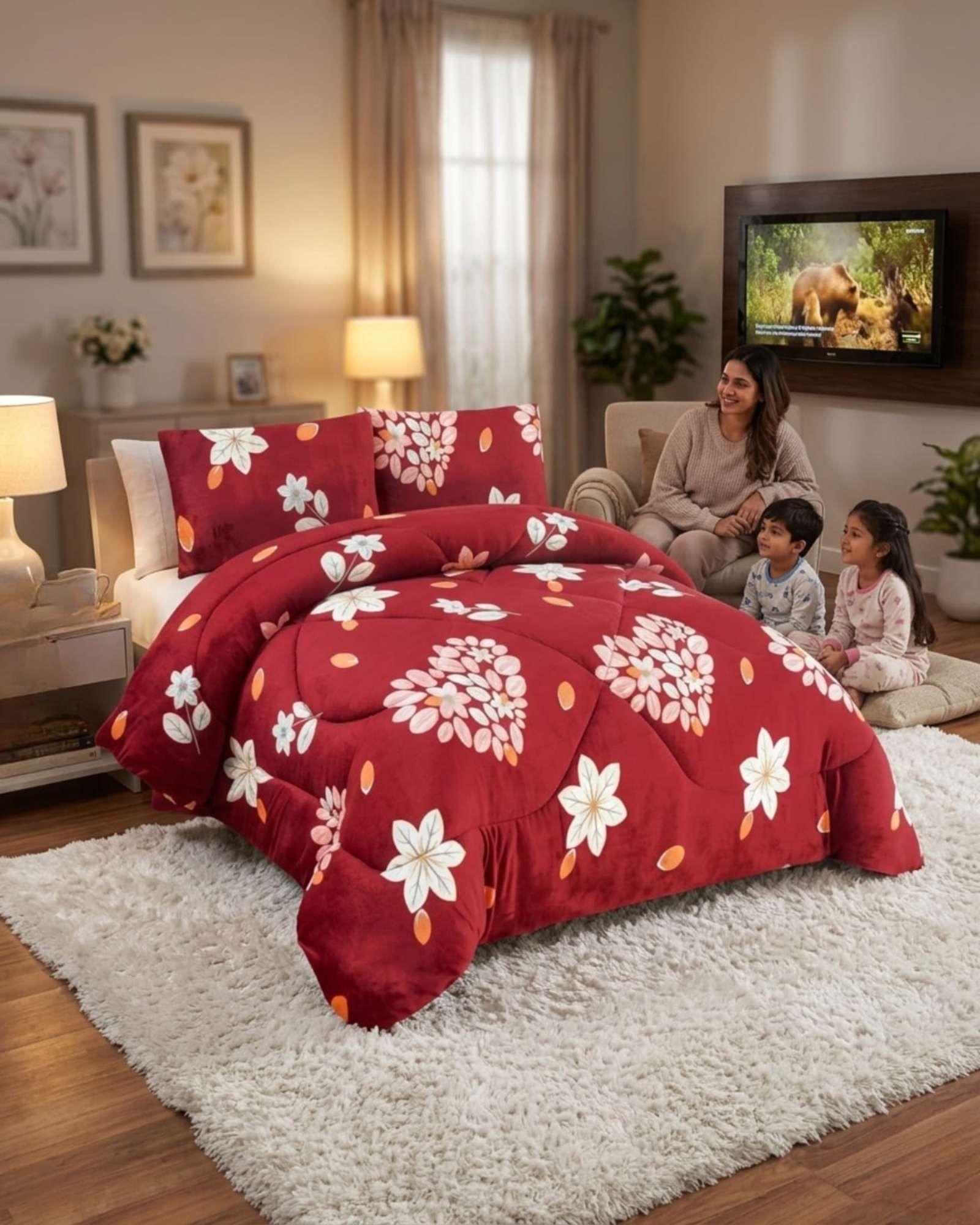 Cubrecama Plush 2 Plazas con Chiporro Térmico Extra Suave Invierno 09-3