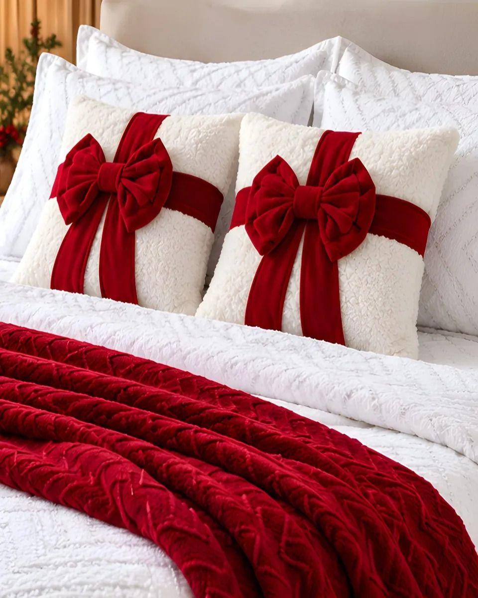 Set de Cama Navideño con Cubrecamas y 2 Fundas de Cojin King m17-4